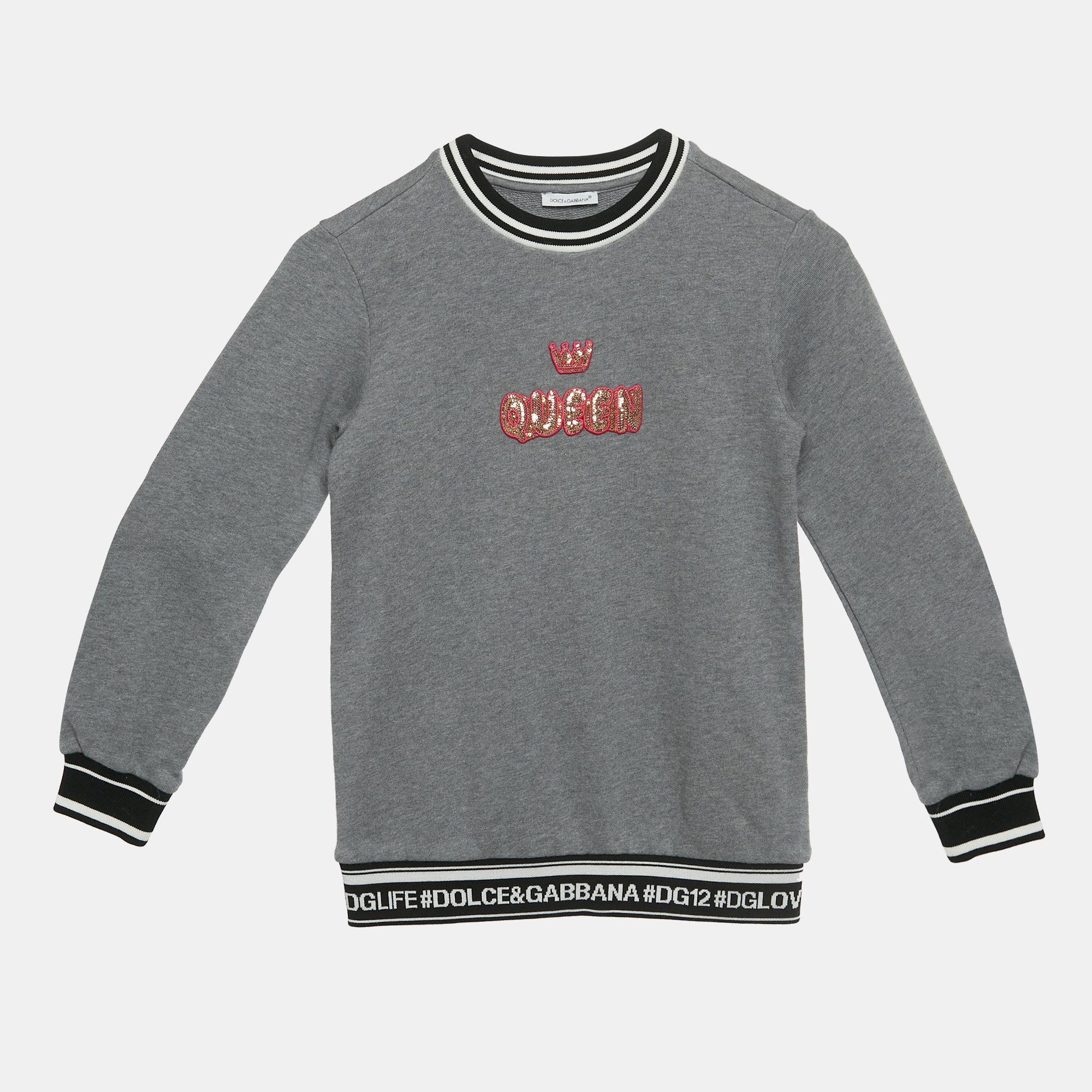 

Dolce & Gabbana Kids Grey Queen Applique Sweatshirt 6Yrs