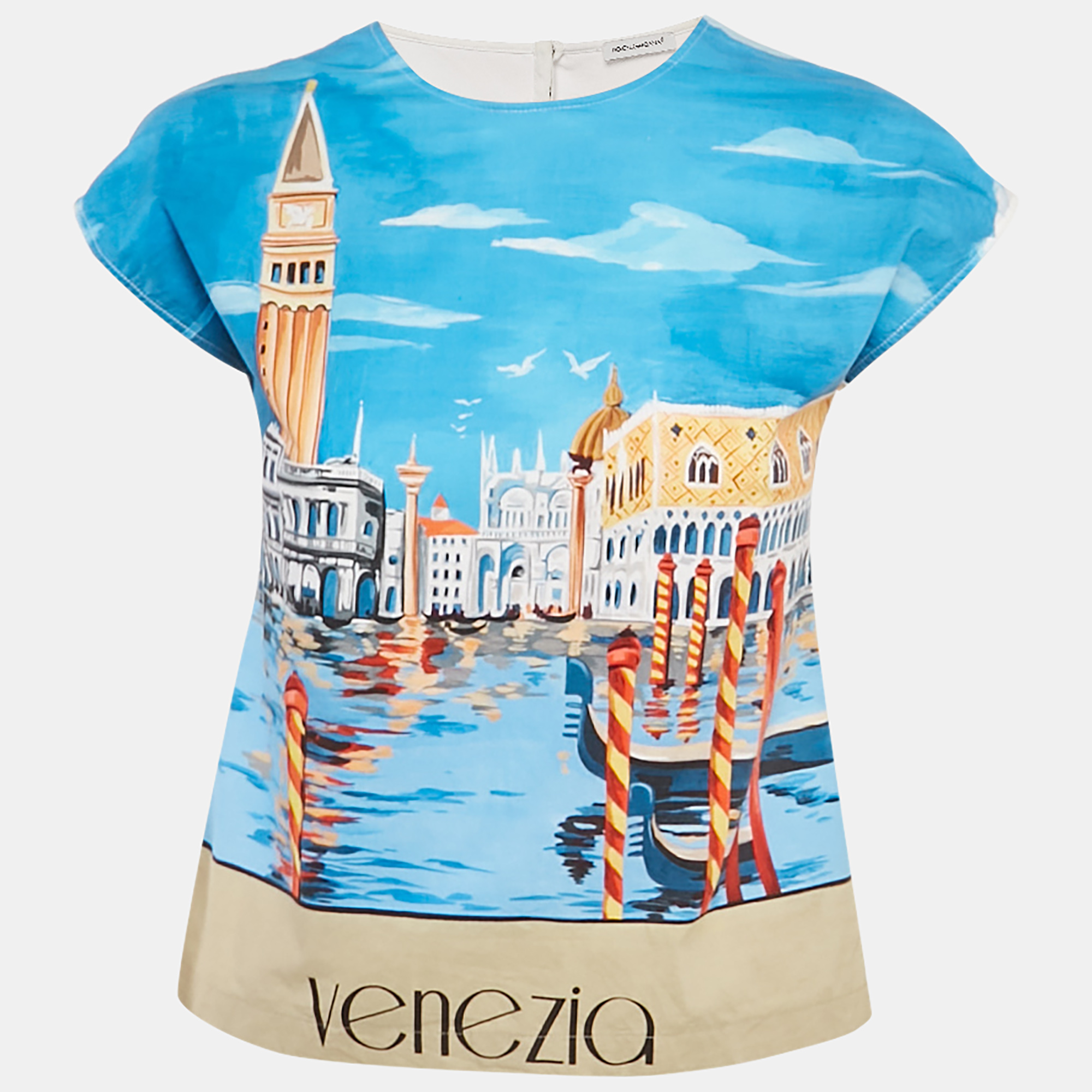 

Dolce & Gabbana Blue Venezia Printed Cotton Top