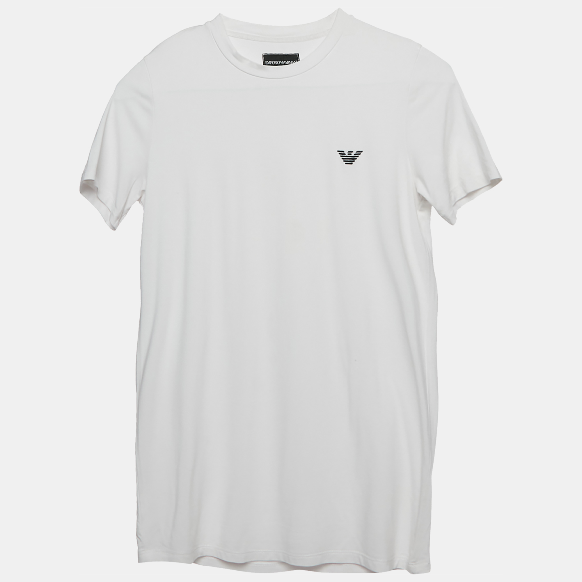 

Emporio Armani Kids White Logo Embroidered Jersey T-Shirt