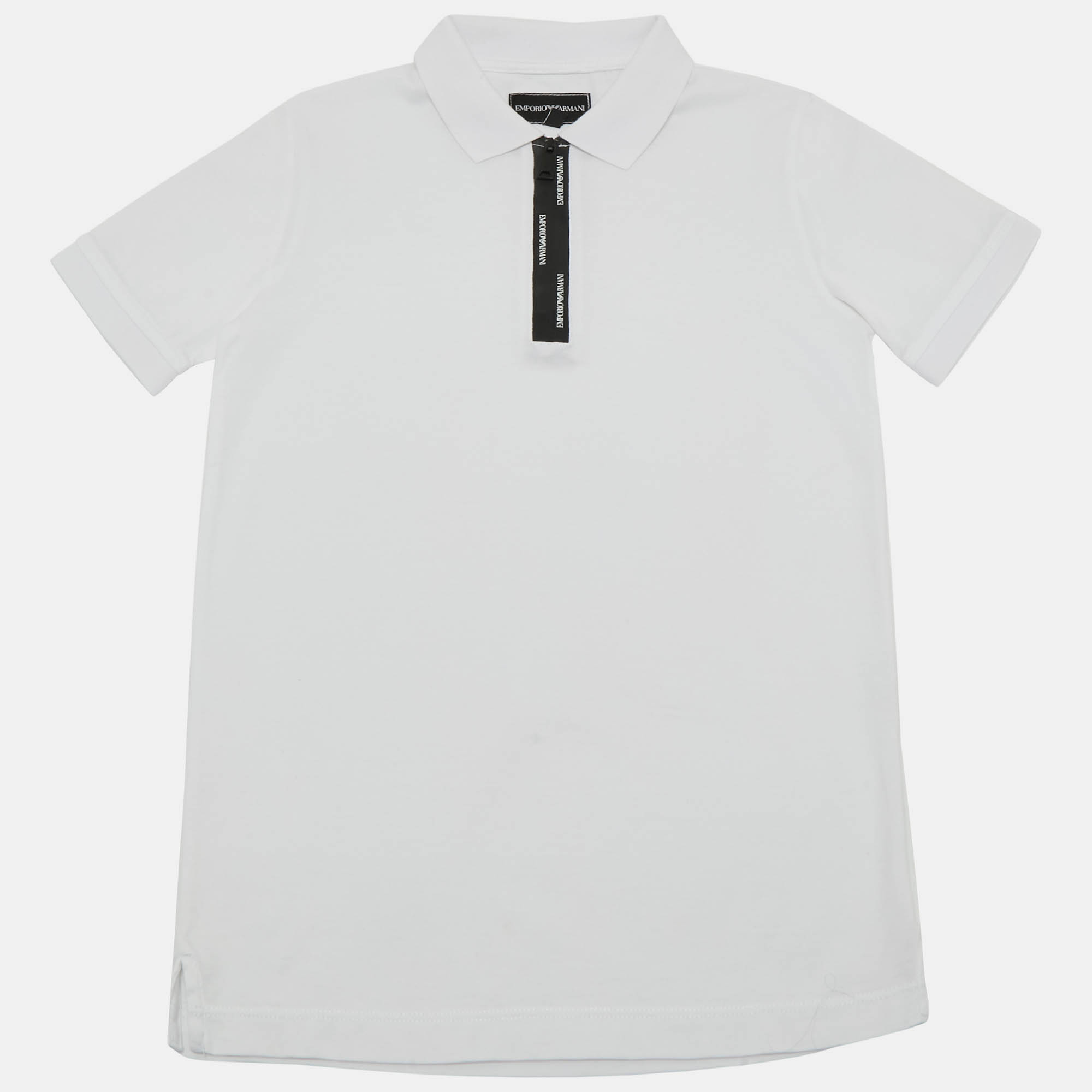 

Emporio Armani Kids White Jersey Zipper Detail T-Shirt 10 Yrs