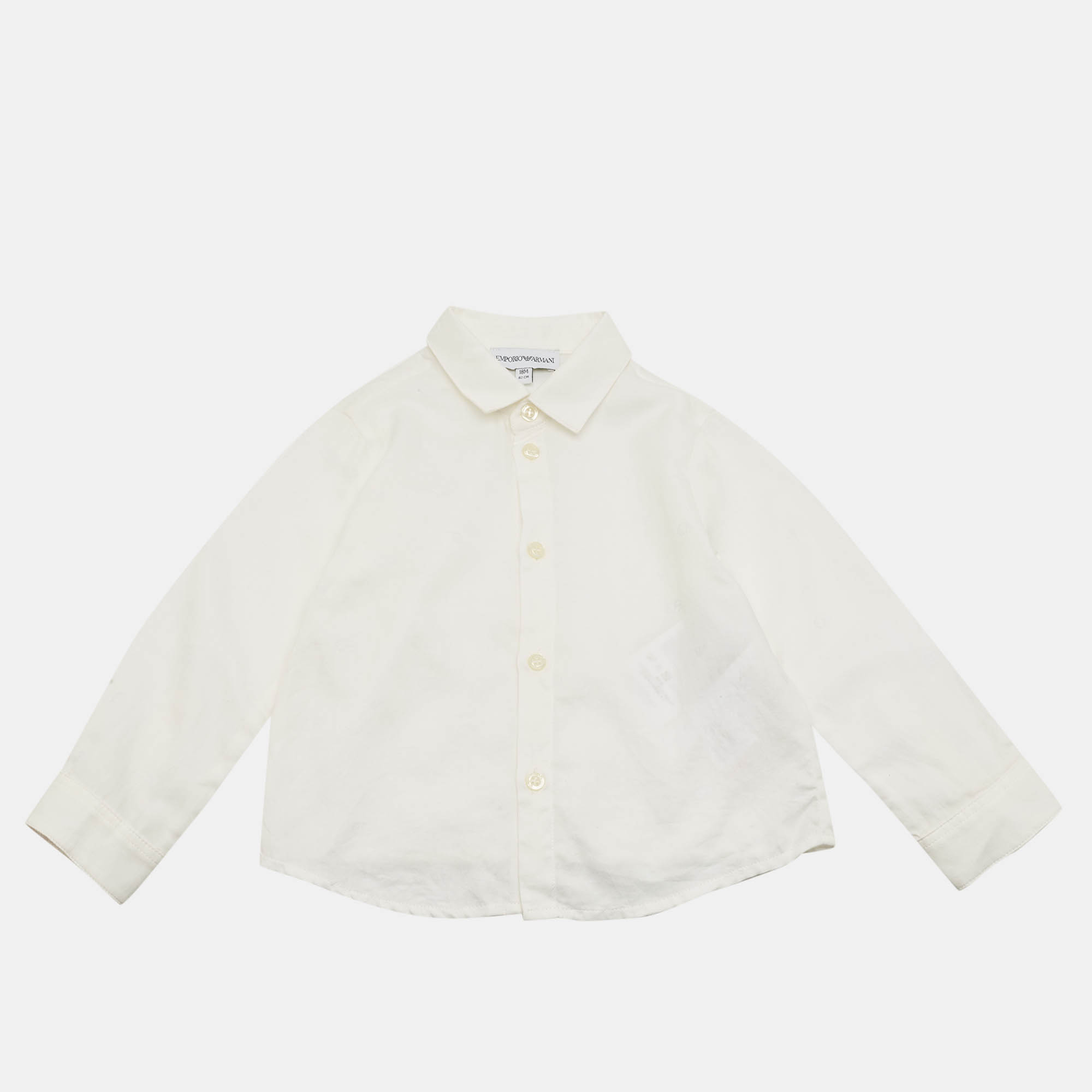 

Emporio Armani Kids White Pattern Cotton Shirt 18M