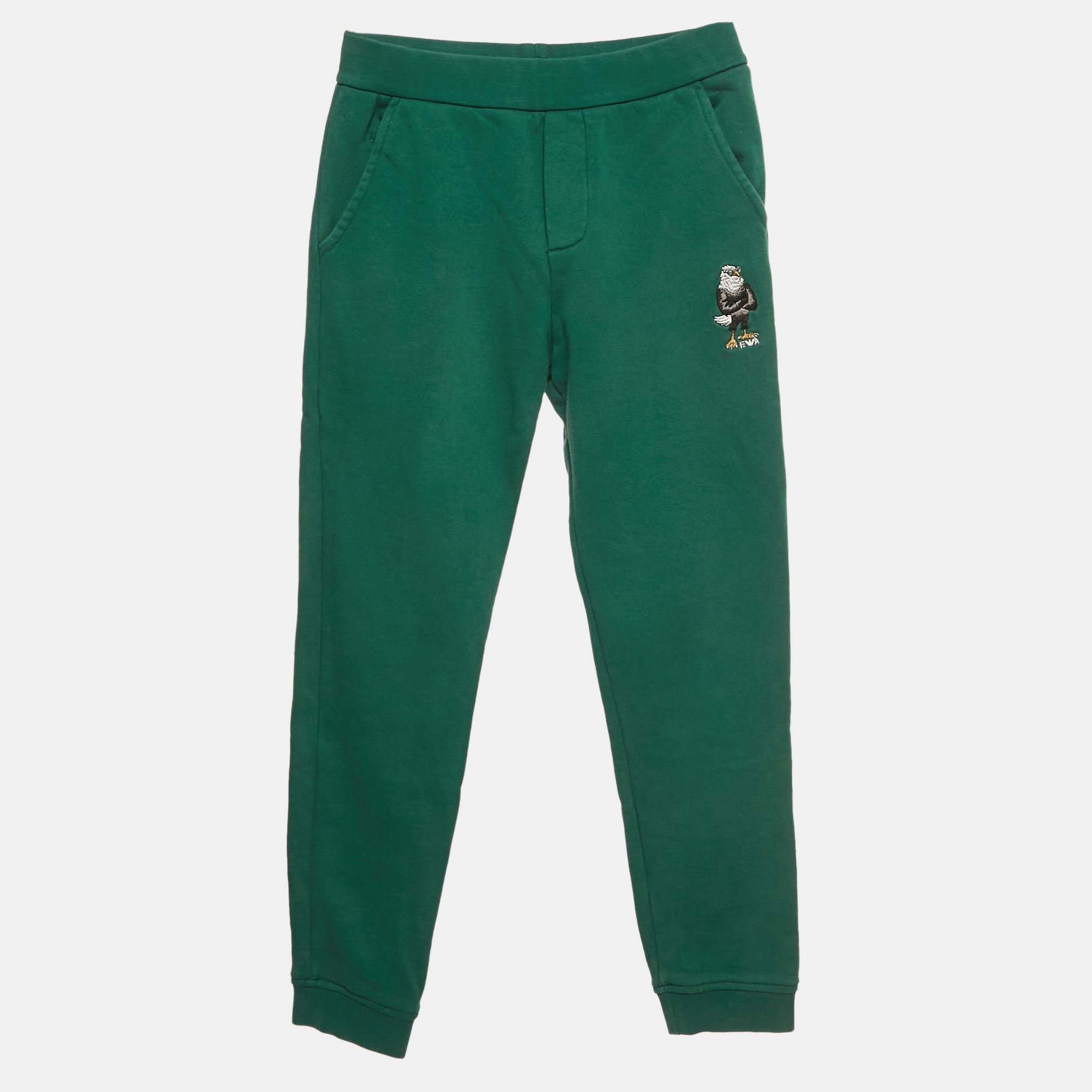 

Emporio Armani Kids Green Cotton Jogger Pants 10Yrs