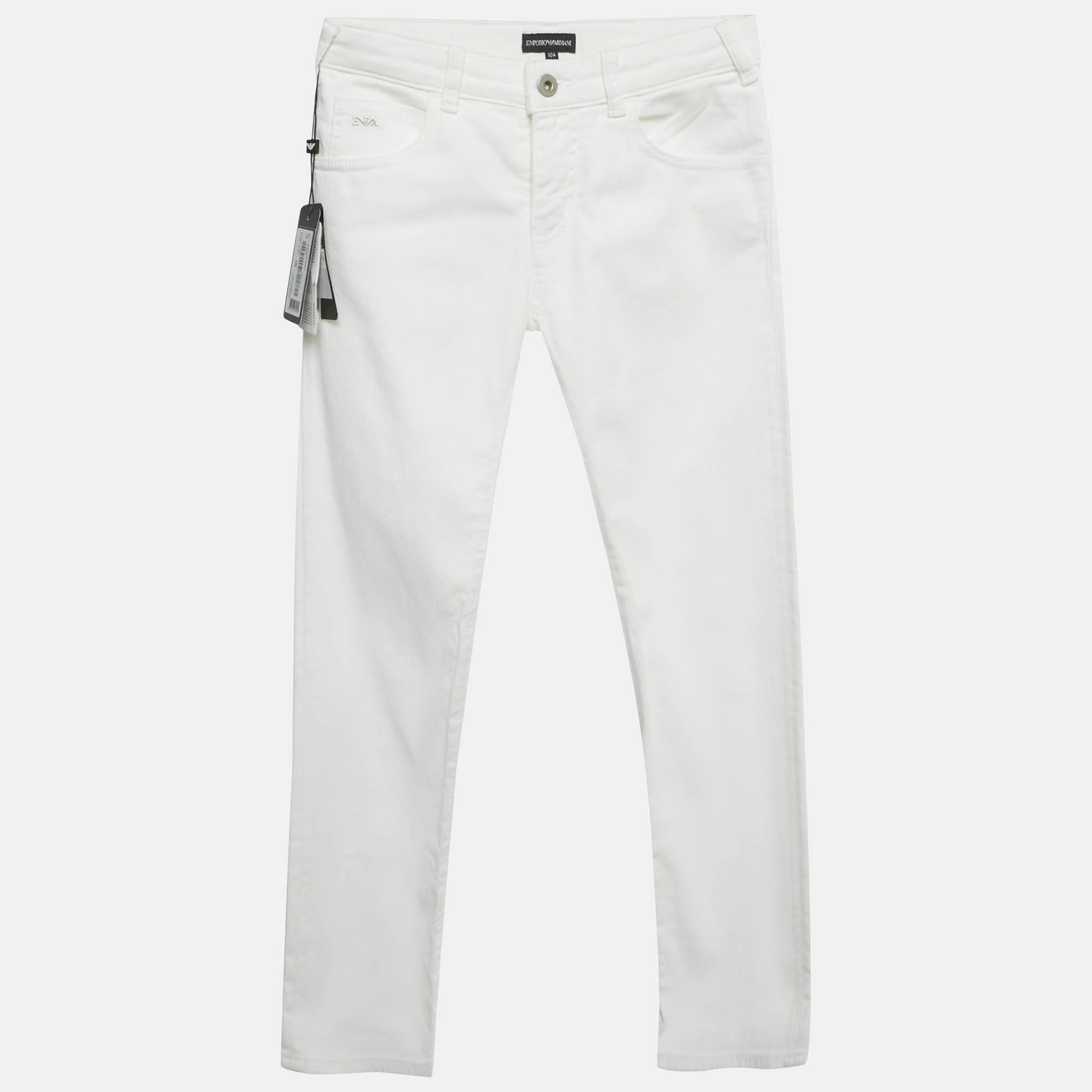 Click to view more detailed imagery on our partner's website Pre-owned Emporio Armani White Denim Pants 10 Years