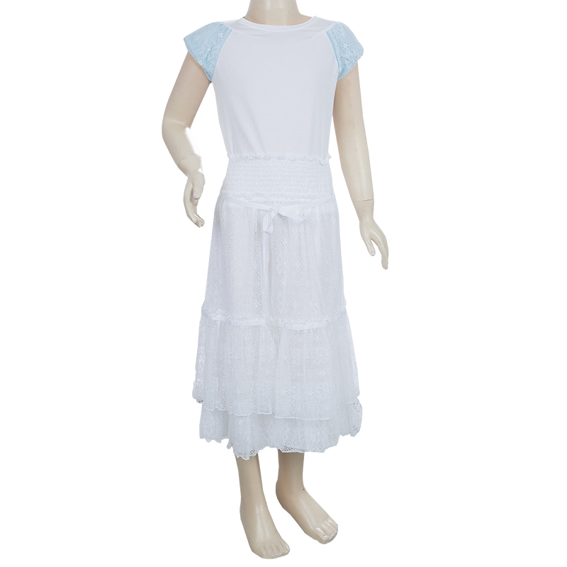 

Ermanno Scervino Junior White Lace Maxi Skirt 5 Yrs