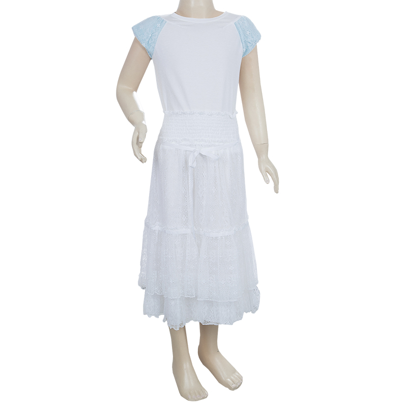 

Ermanno Scervino Junior White Lace Maxi Skirt 8 Yrs