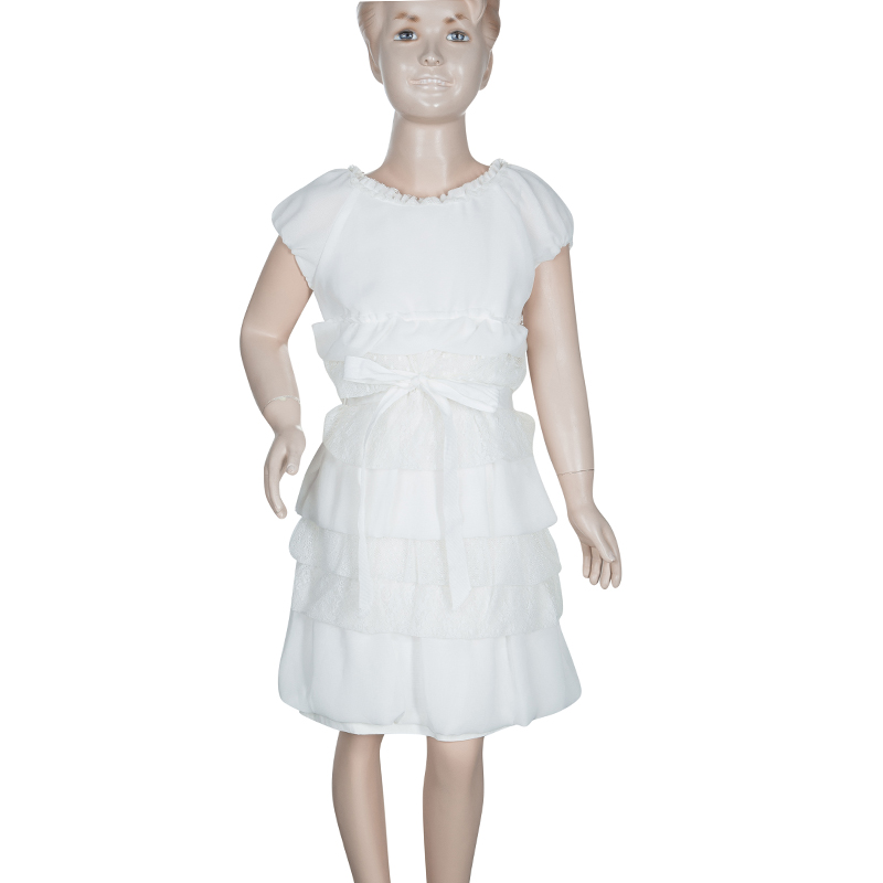 

Ermanno Scervino Junior White Tiered Lace Dress 10 Yrs