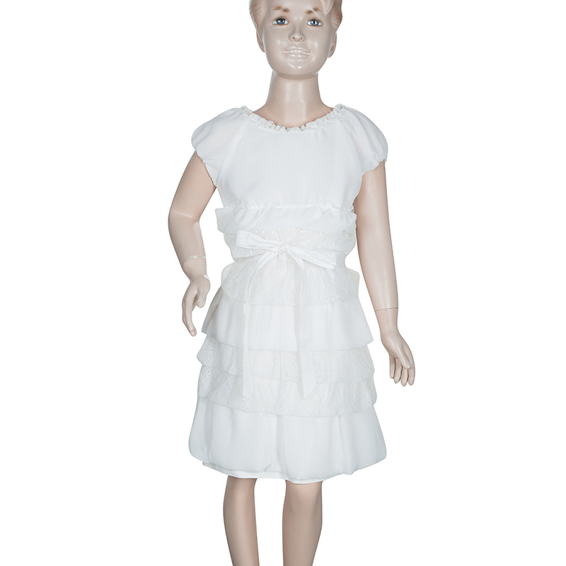

Ermanno Scervino Junior White Tiered Lace Dress 5 Yrs