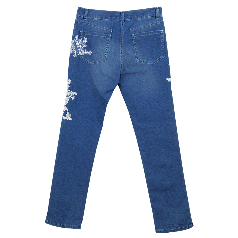 

Ermanno Scervino Junior Blue Embroidered Faded Denim Jeans 8 Yrs