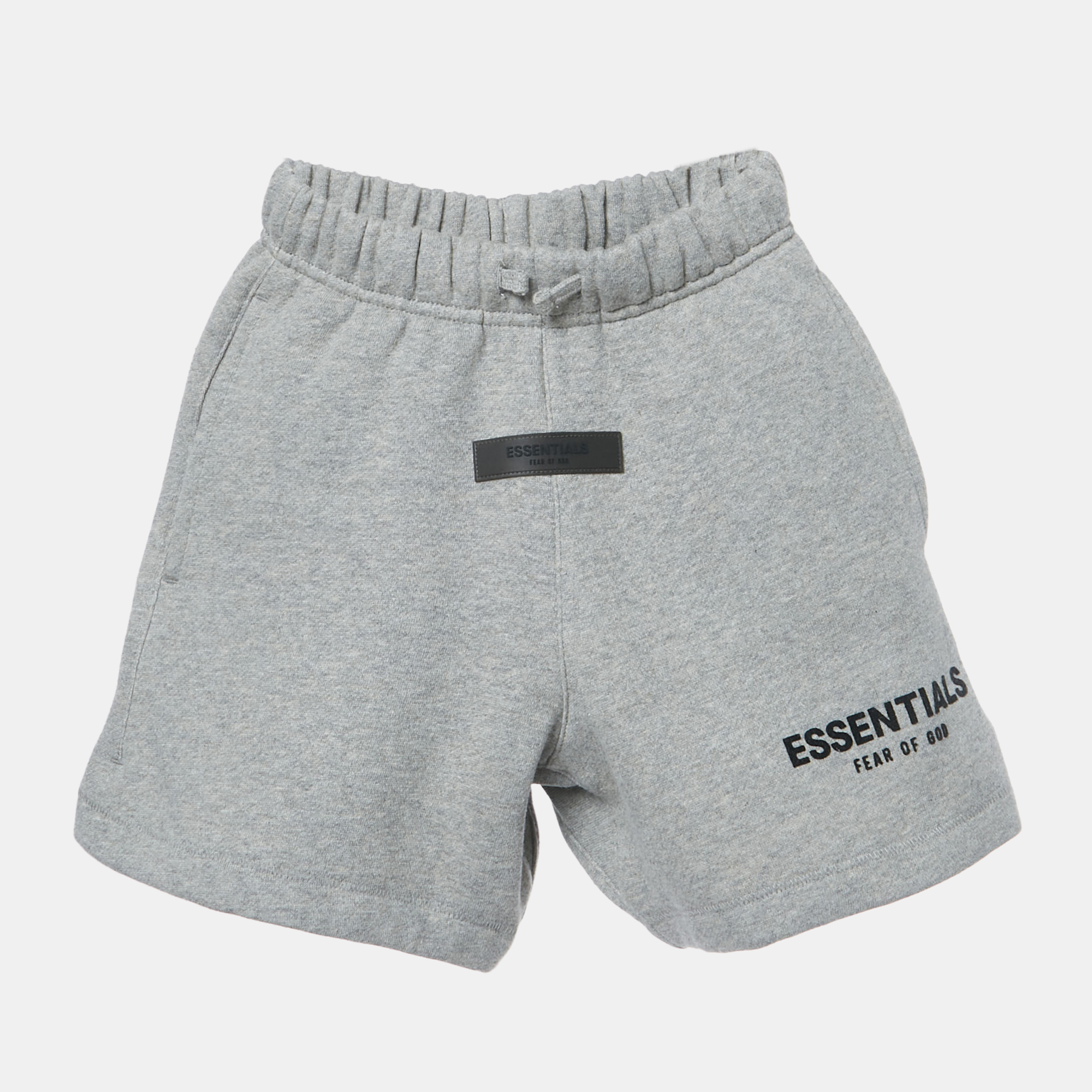 Pre-owned Fear Of God Grey Logo Applique Cotton Shorts 6-7yrs In Gray