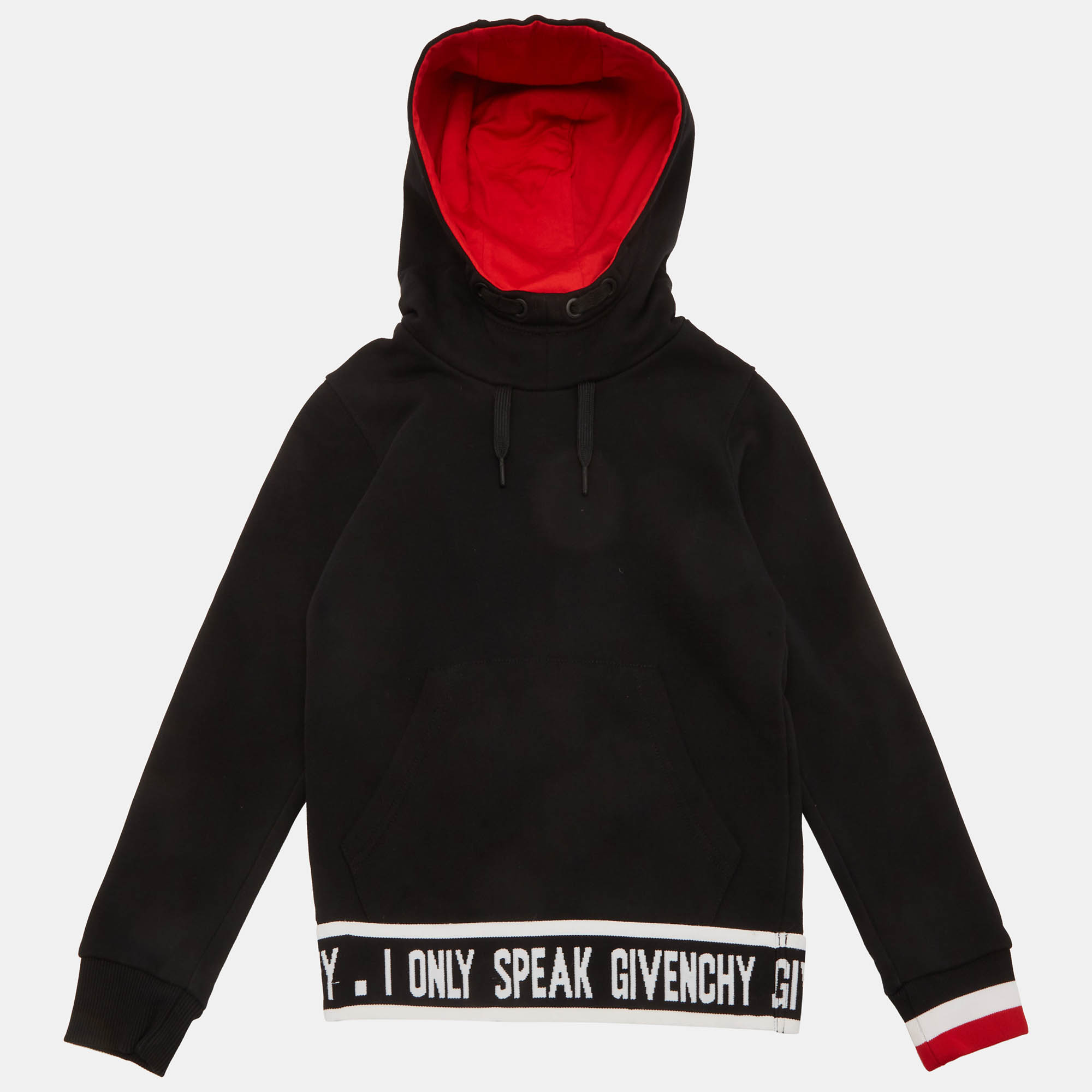 

Givenchy Black Kids Black Logo Band Detail Cotton Knit Hoodie 8 Yrs