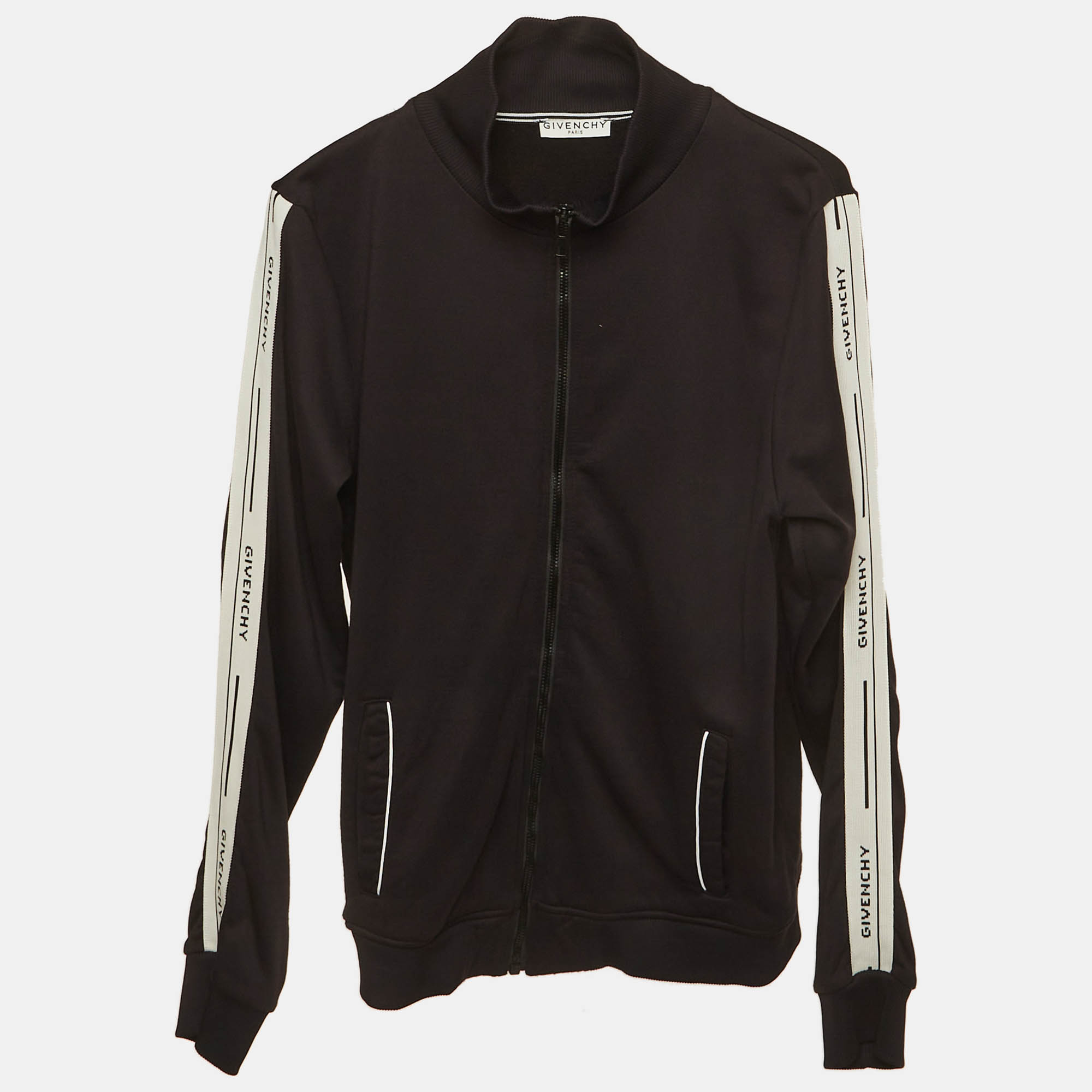 

Givenchy Kids Black Jersey Zip-Up Track Jacket 12Yrs