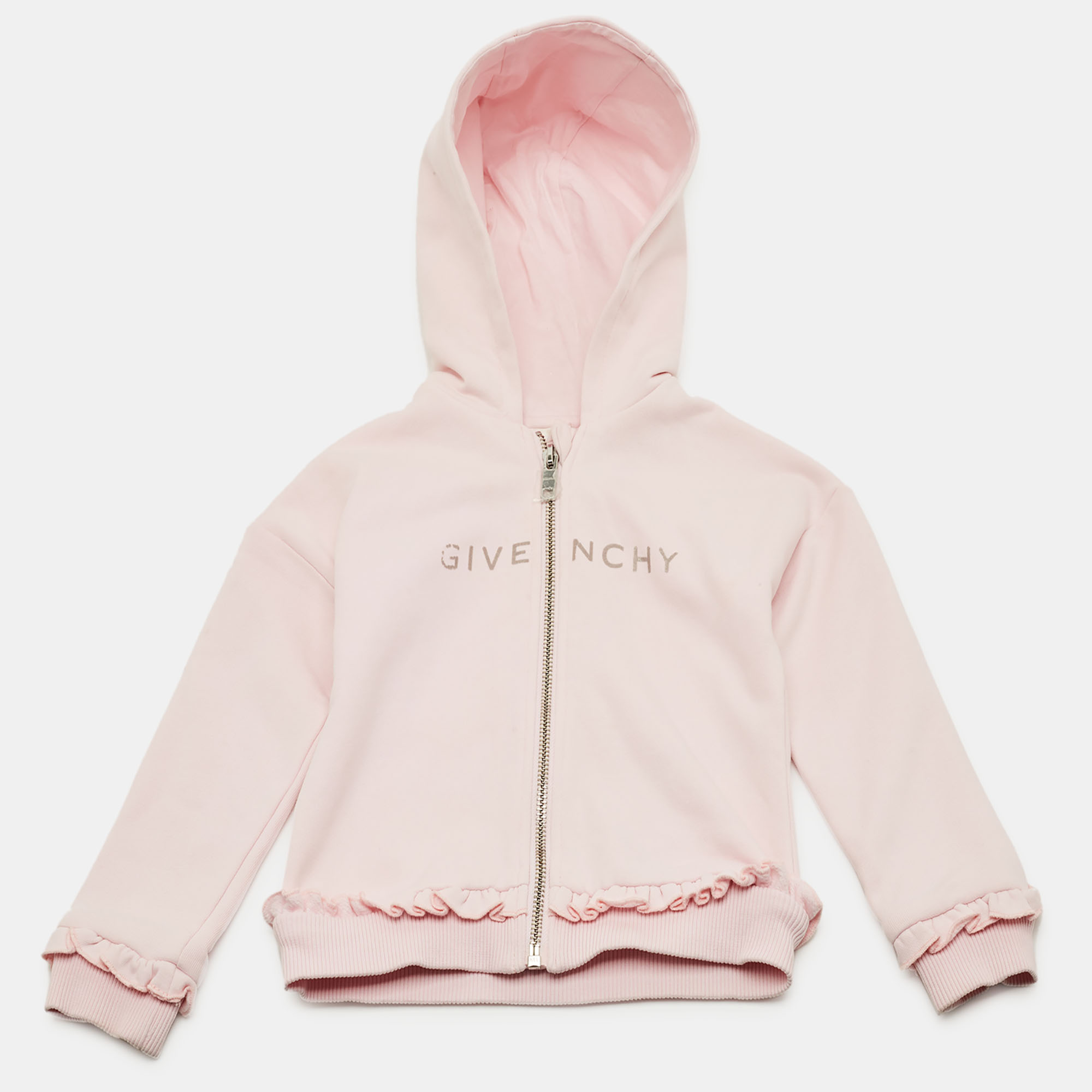 

Givenchy Kids Pink Logo Print Cotton Hoodie 3 Y