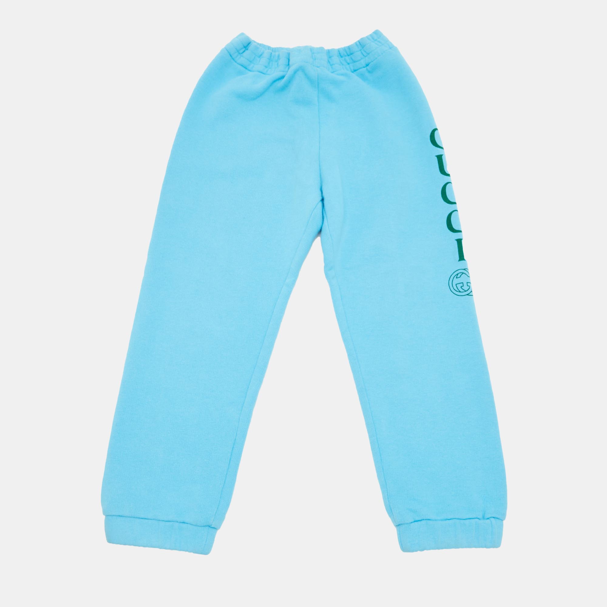 

Gucci Kids Blue Logo Print Cotton Joggers 6 Yrs