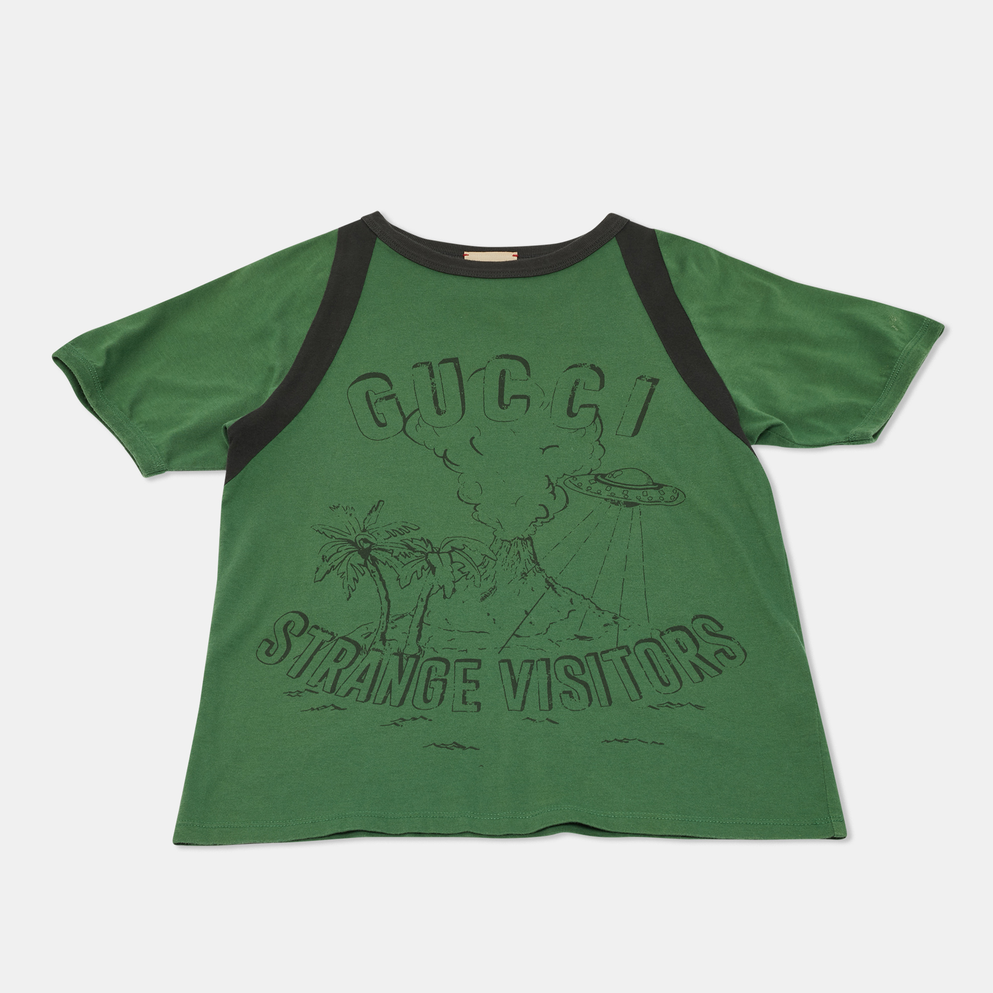 

Gucci Kids Green Printed Cotton T-Shirt 10 Y