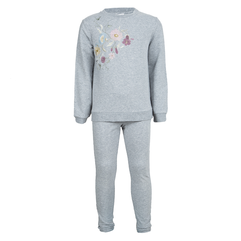 Gucci Kids Grey Floral Embroidered Tracksuit 6 Yrs