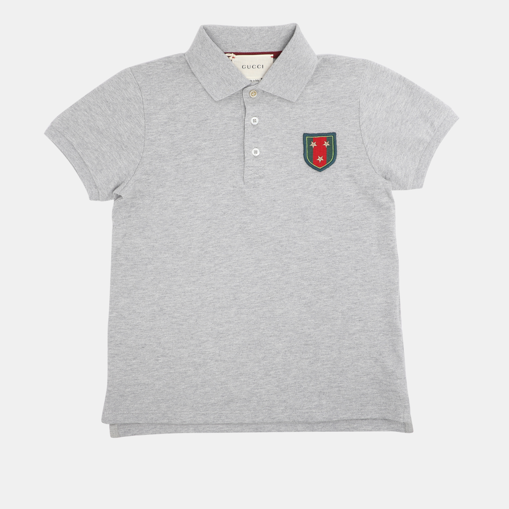 

Gucci Grey Collar Jersey Polo T-Shirt  Yrs
