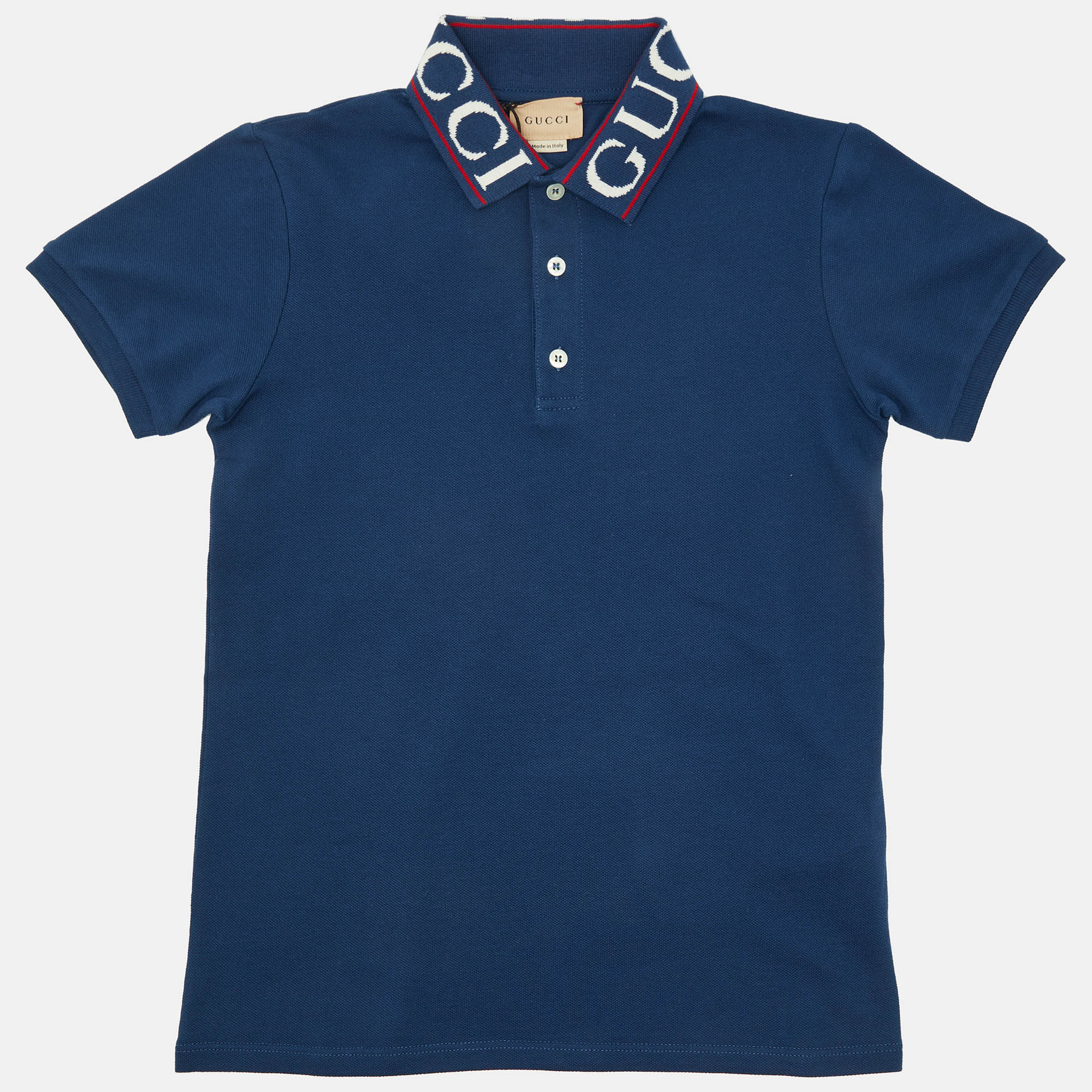 

Gucci Kids Blue Cotton Logo Detail Polo T-Shirt Size 10 Yrs