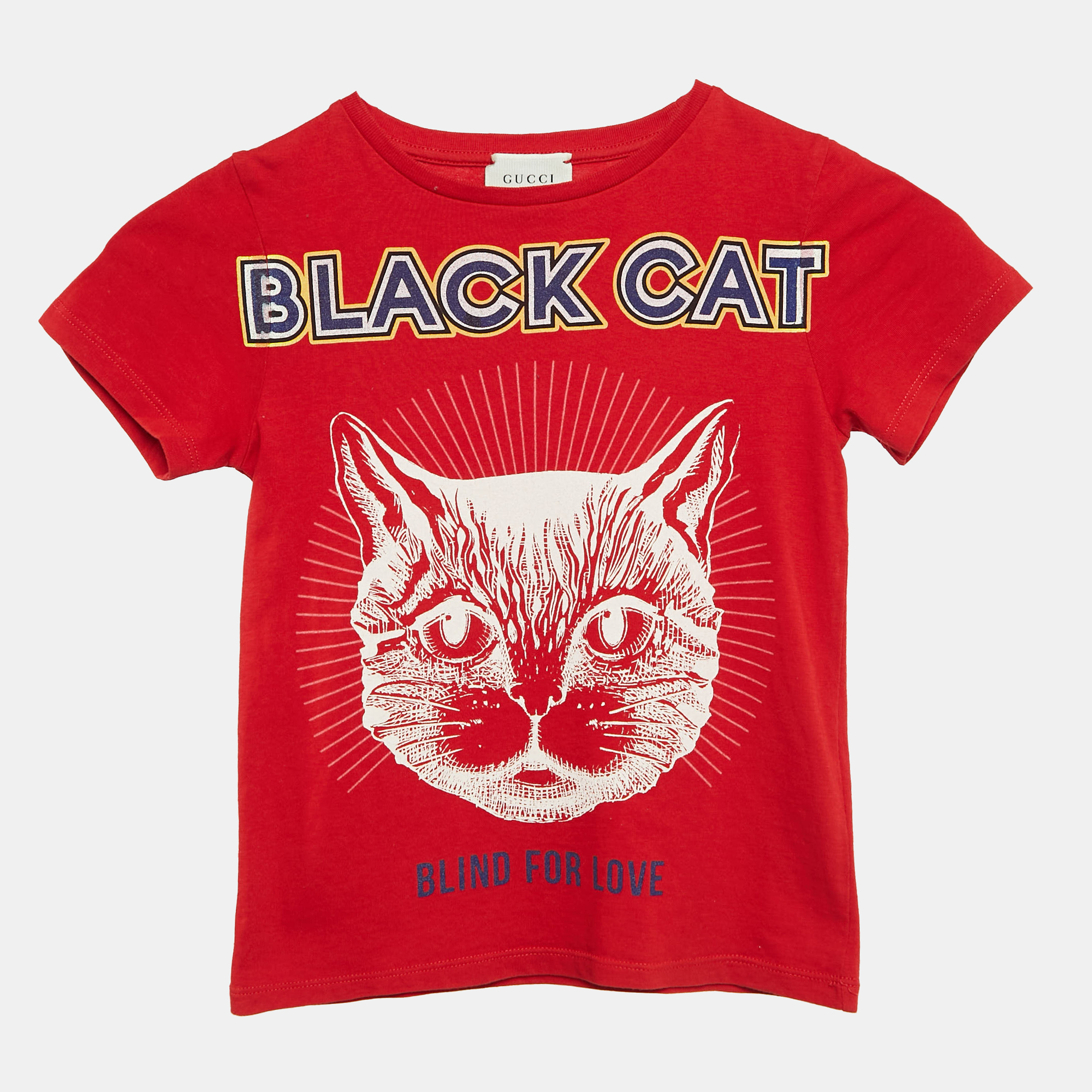 

Gucci Red Cat Print Cotton T-Shirt 4 Yrs