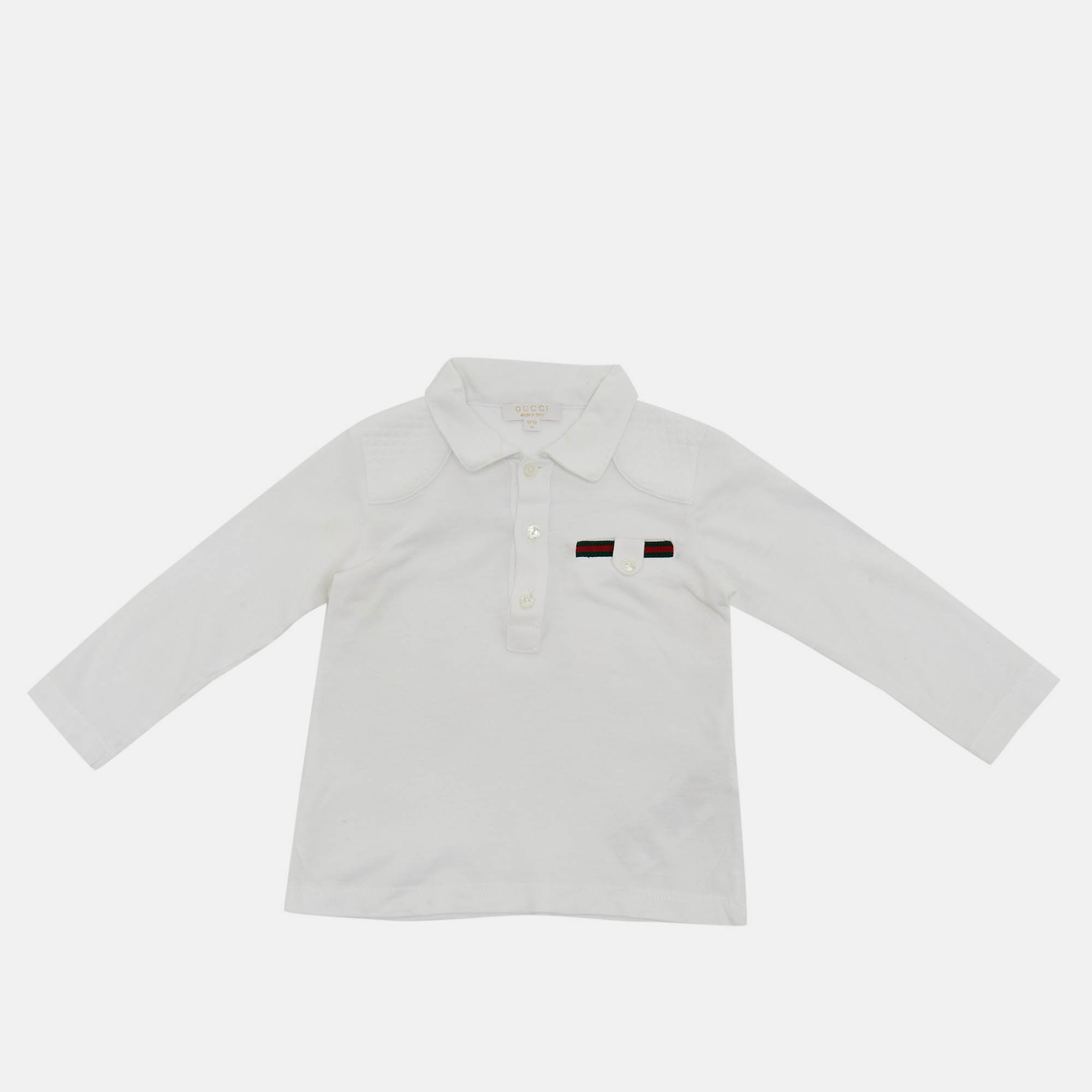 

Gucci Kids White Jersey Long Sleeve T-Shirt 9/12M
