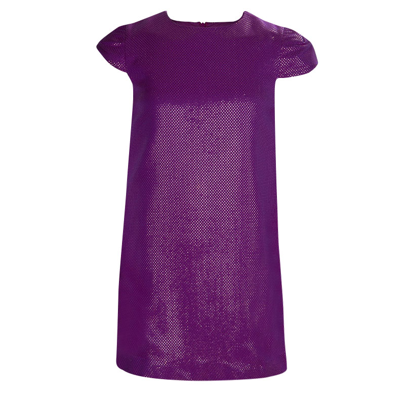 

Gucci Purple Brocade Cap Sleeve Dress