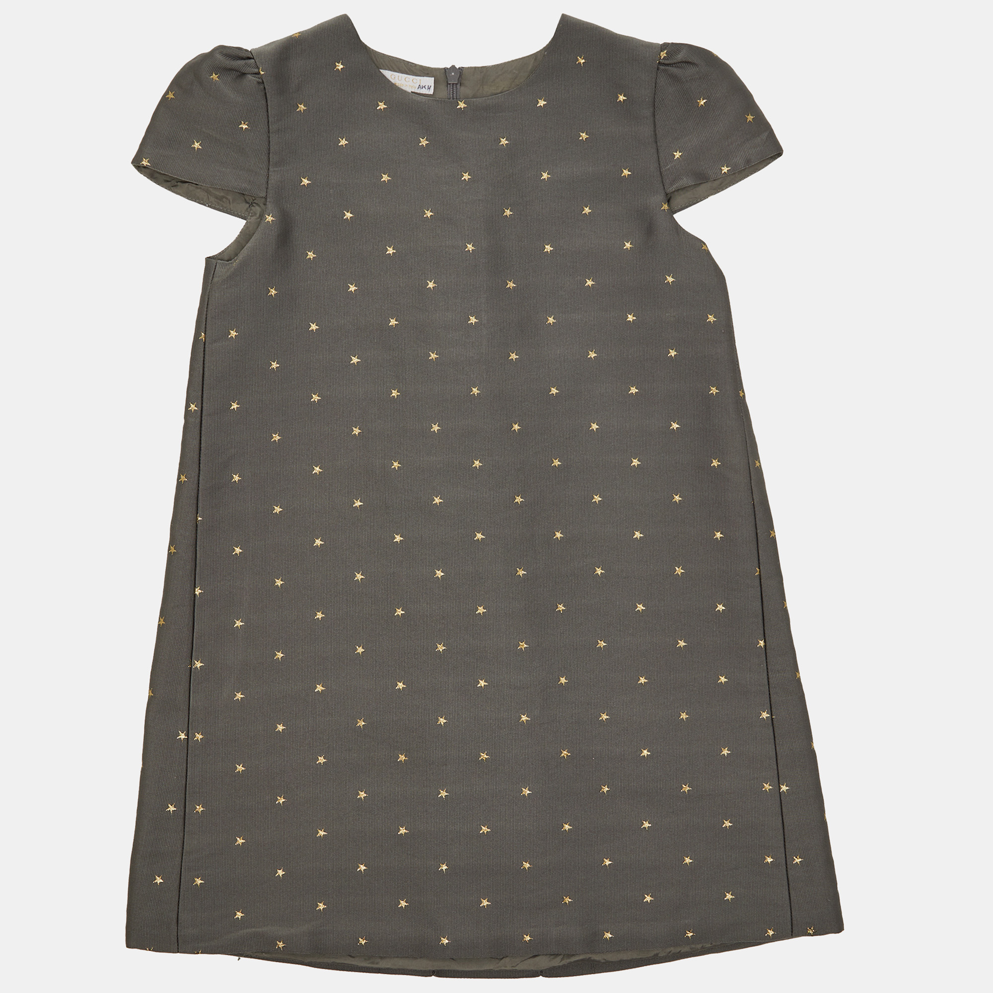 

Gucci Kids Grey Star Pattern Silk Blend Dress Size 6 Yrs