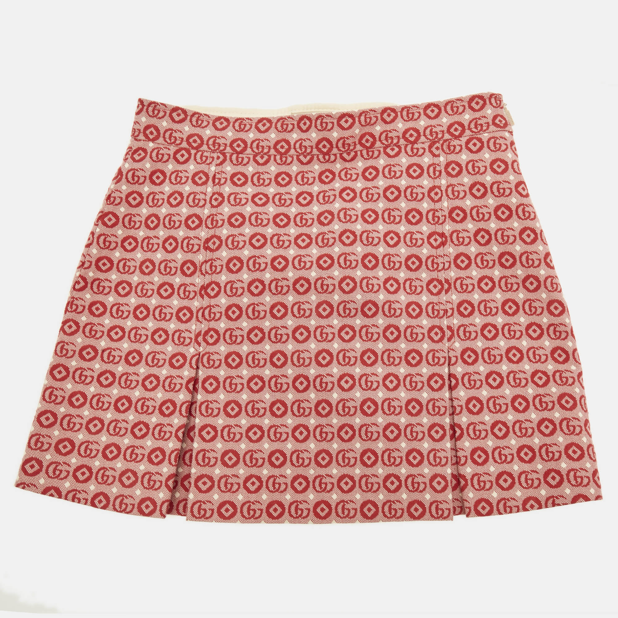 

Gucci Kids Red Logo Jacquard Mini Skirt 8 Yrs