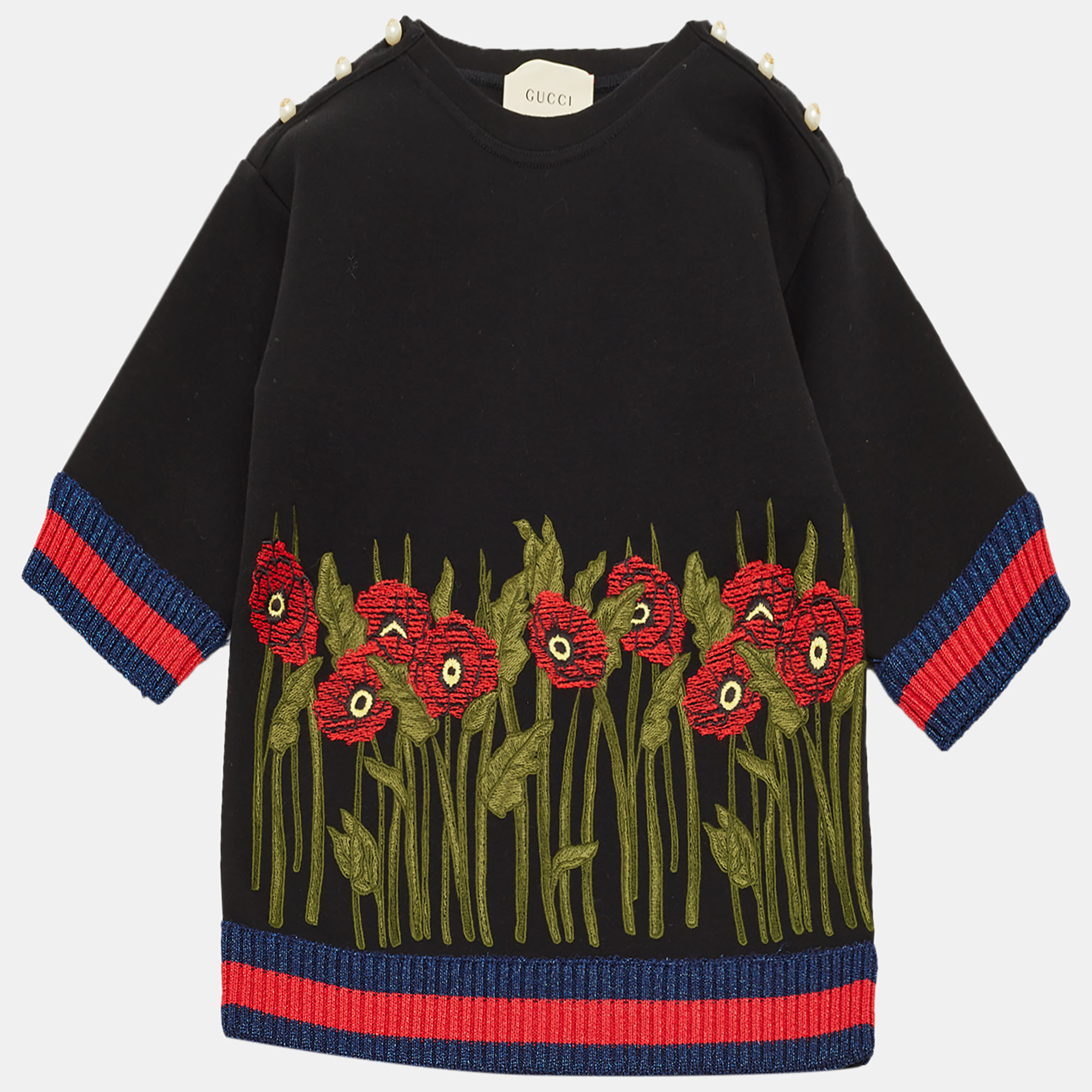 

Gucci Kids Black Floral Embroidered Cotton Sweatshirt 6Yrs