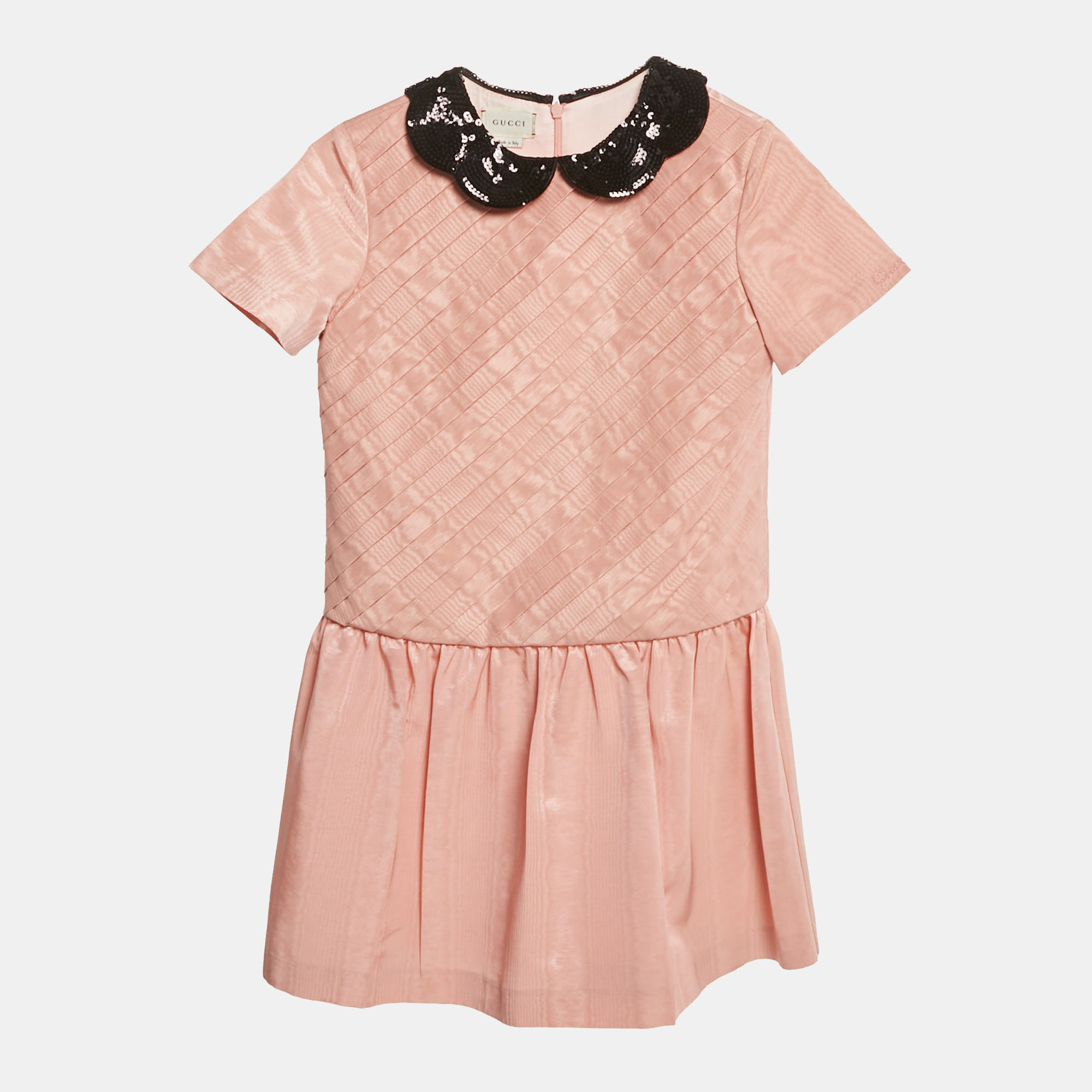 

Gucci Kids Pink Sequin Collar Synthetic Dress 10Yrs