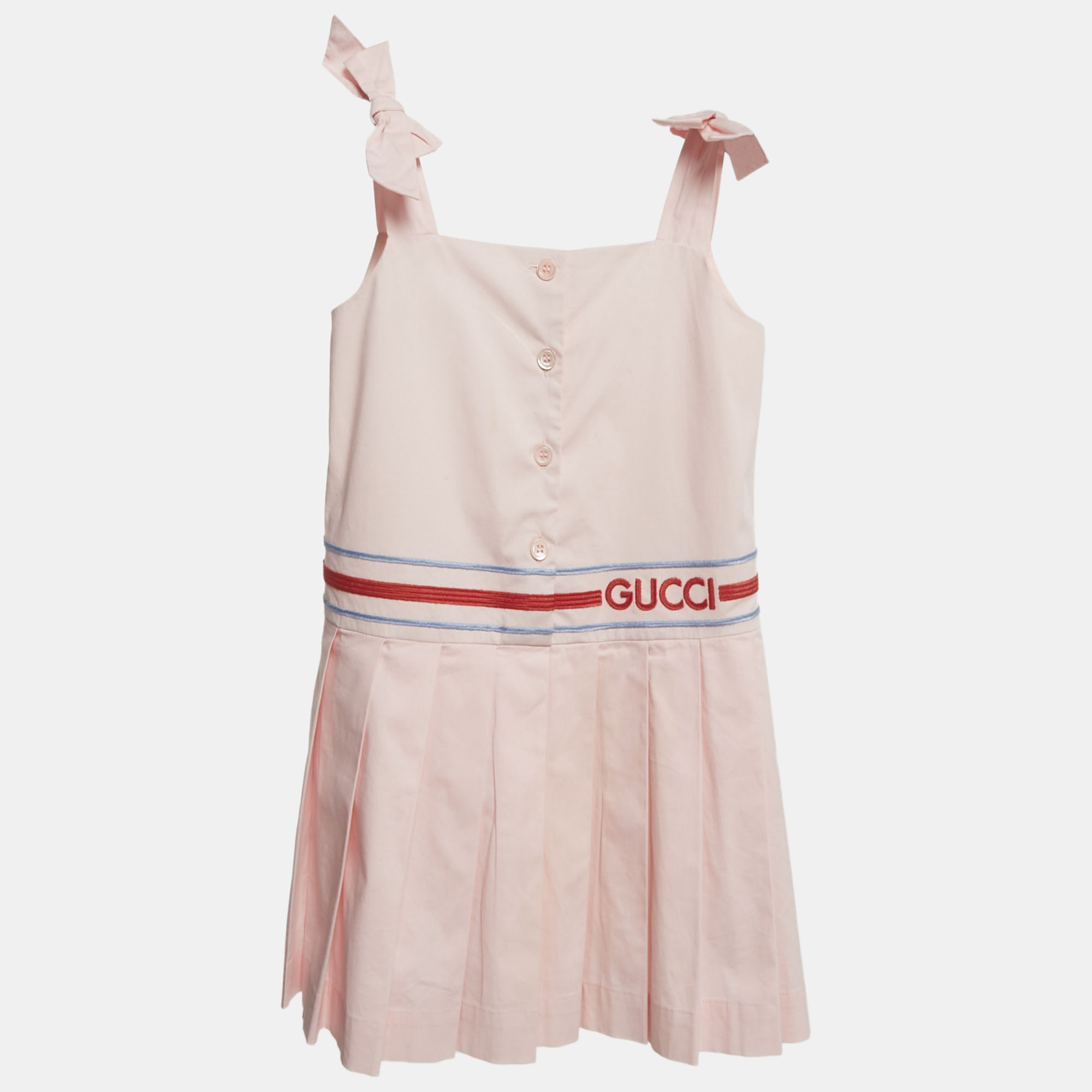 

Gucci Kids Pink Cotton Pleated Dress 4Yrs