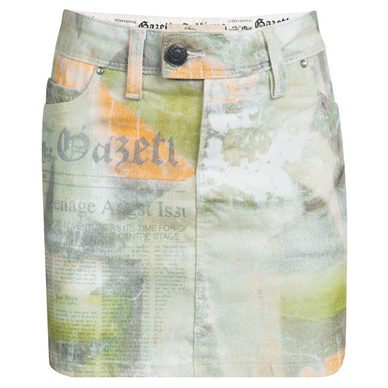 John Galliano Kids Multicolor Printed Mini Skirt 10 Yrs