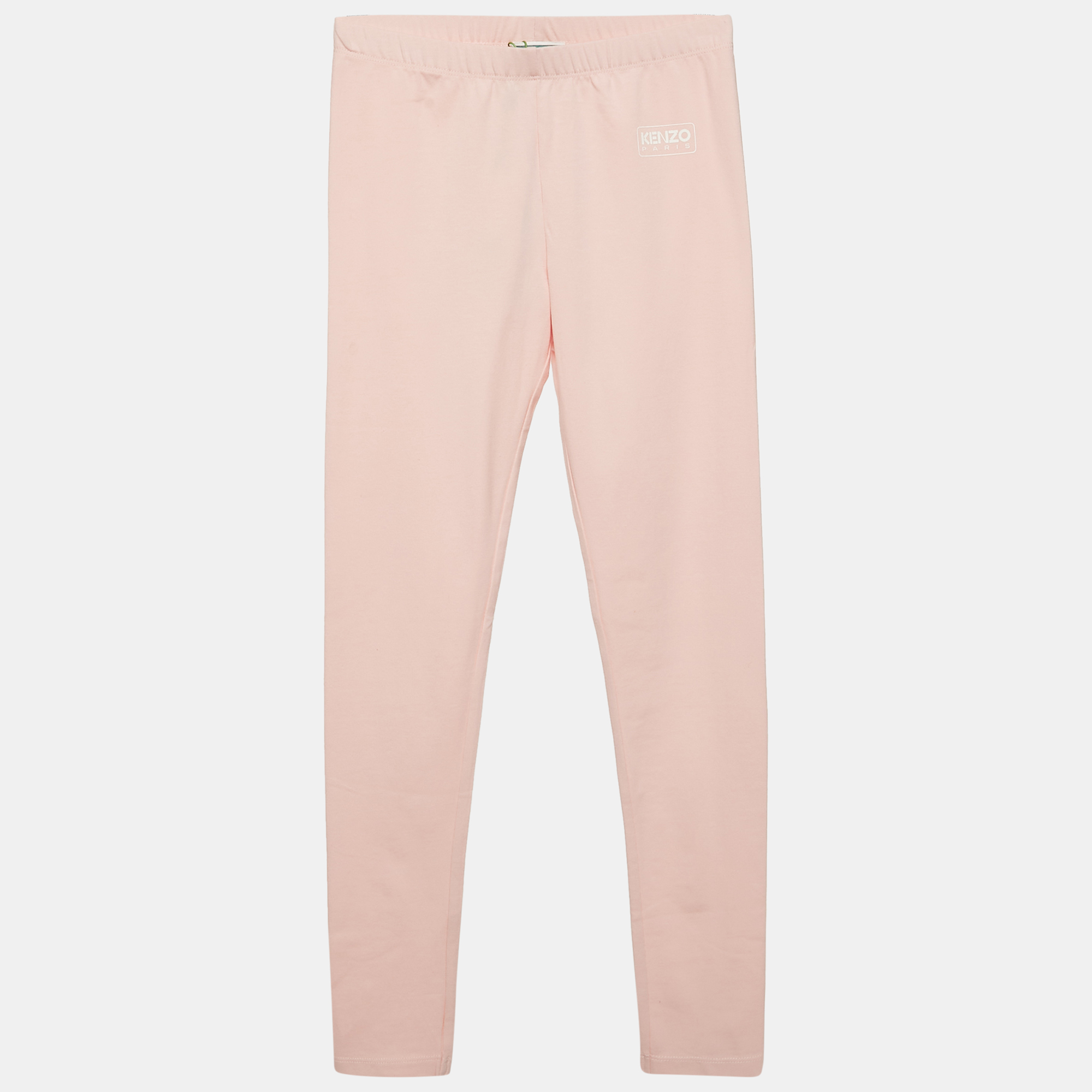 

Kenzo Kids Pink Logo Print Cotton Knit Leggings