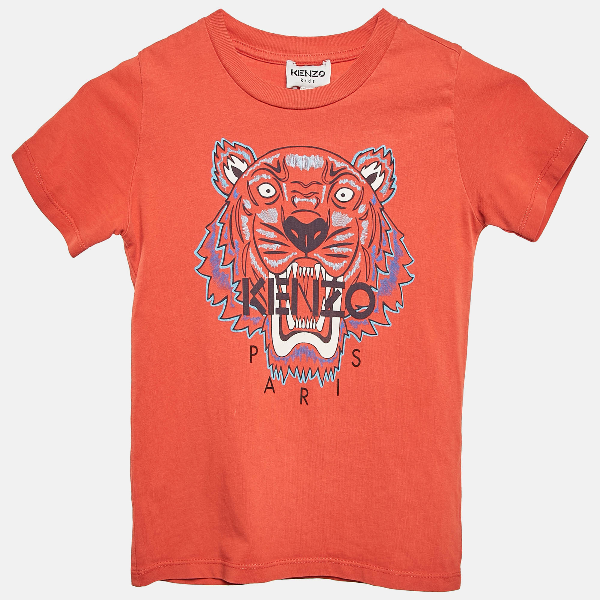 

Kenzo Kids Red Tiger Logo Print Jersey T-Shirt 4 Yrs, Orange