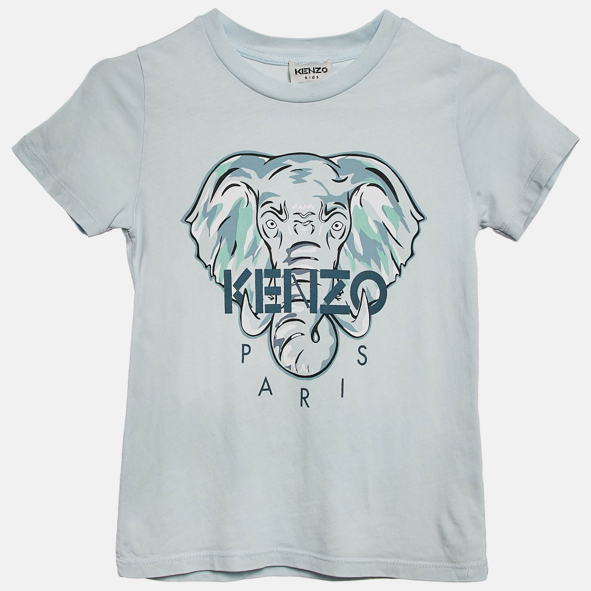 

Kenzo Kids Tiger Logo Print Jersey T-Shirt 6 Yrs, Blue