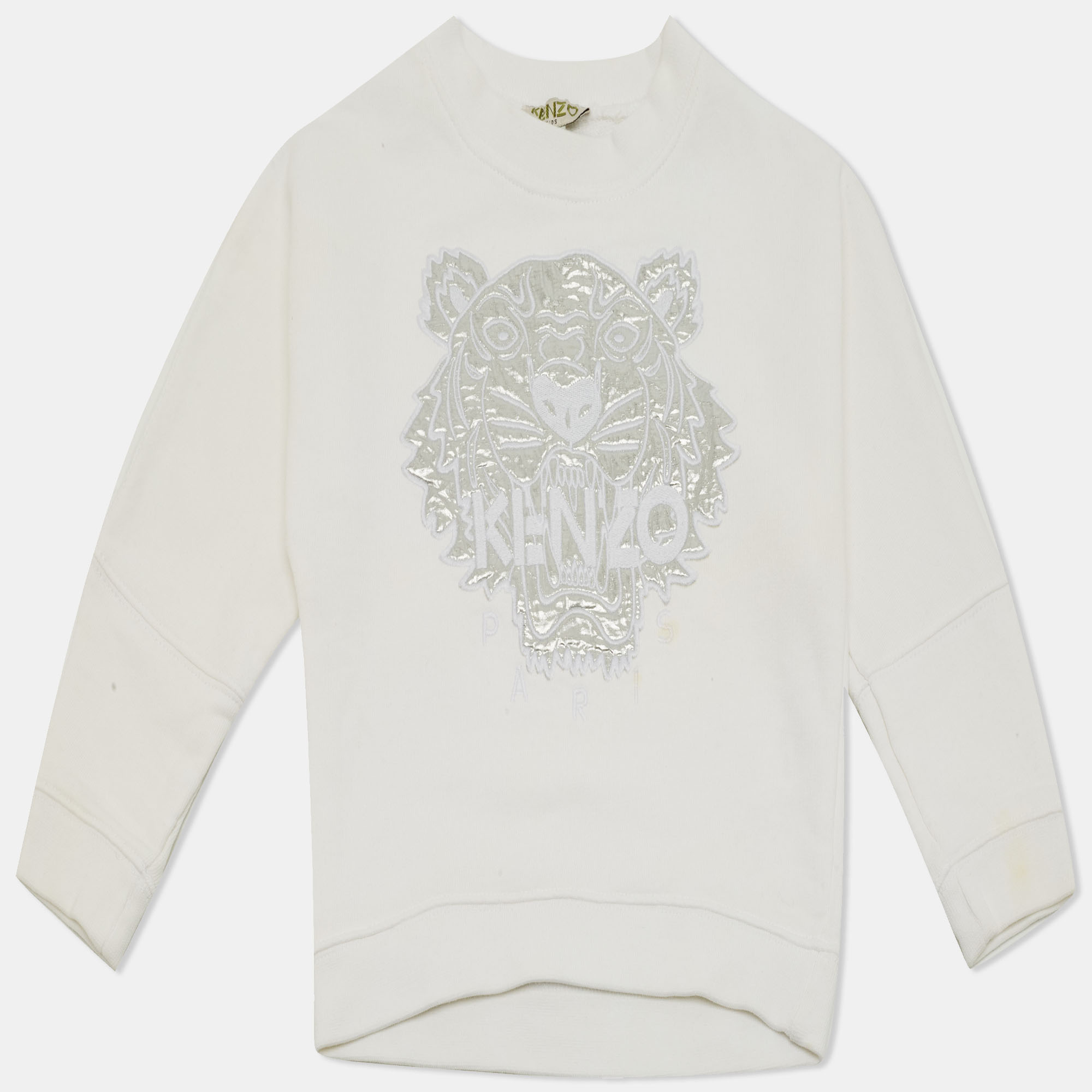 

Kenzo Kids White Tiger Embroidered Cotton Sweatshirt 4Yrs