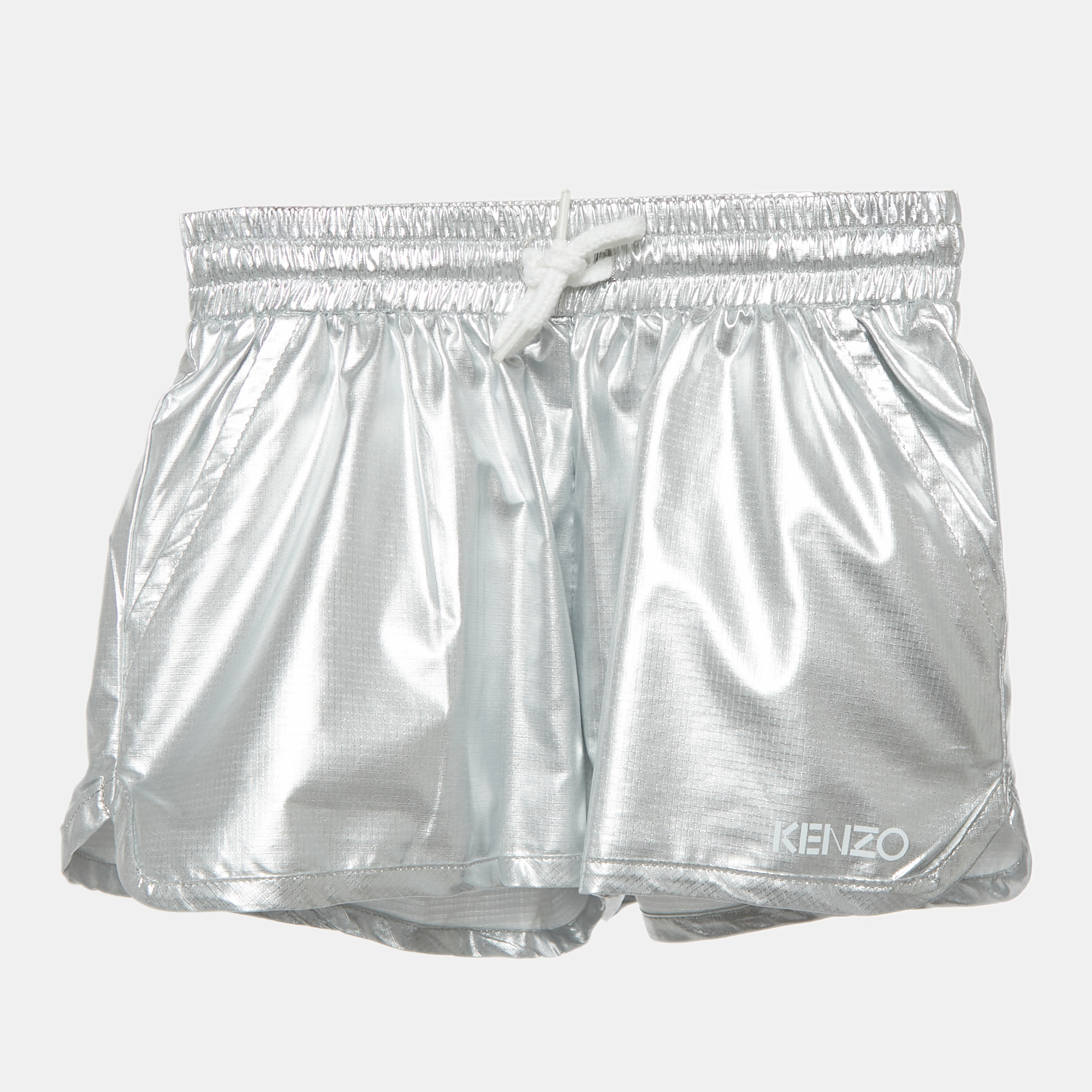 

Kenzo Kids Metallic Coated Synthetic Drawstring Shorts 6Yrs
