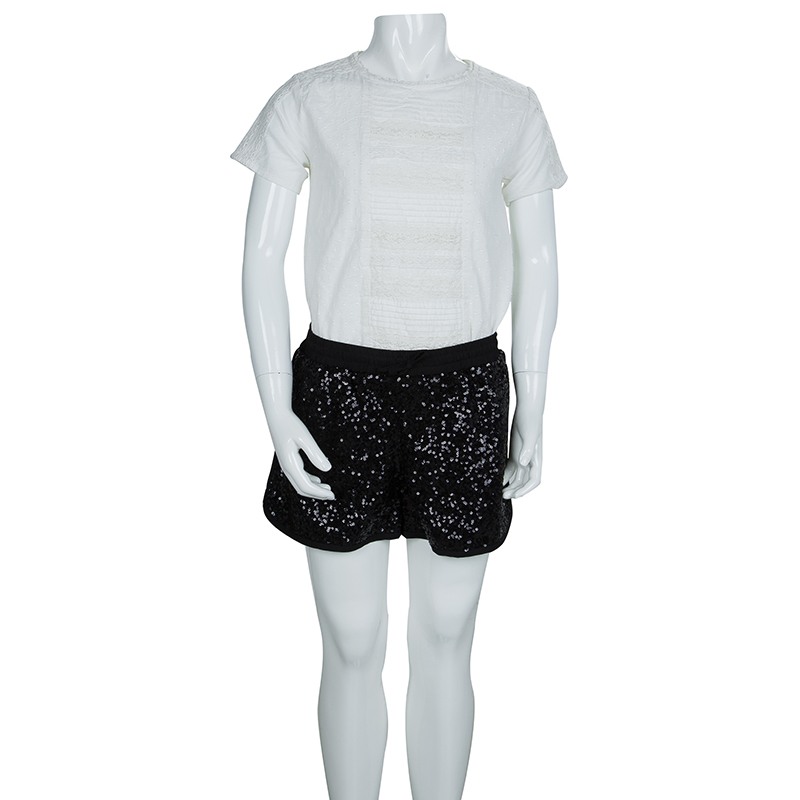 

Little Marc Jacobs Black Sequin Embellished Shorts 12 Yrs