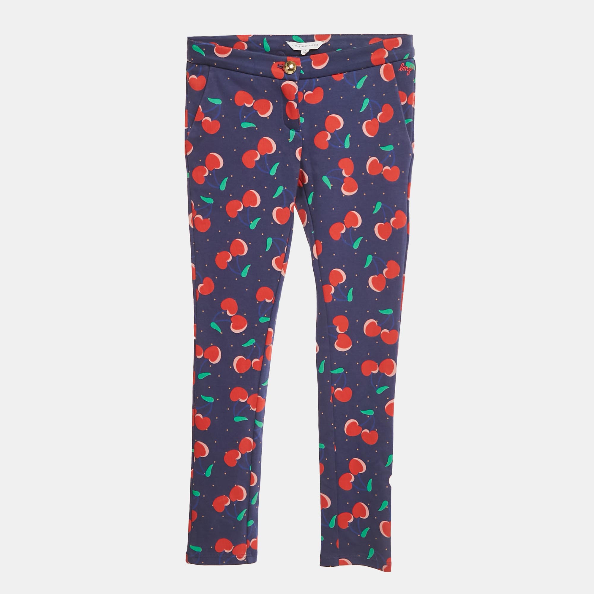 Pre-owned Marc Jacobs Little  Blue Hearts Print Cotton Pants 8yrs
