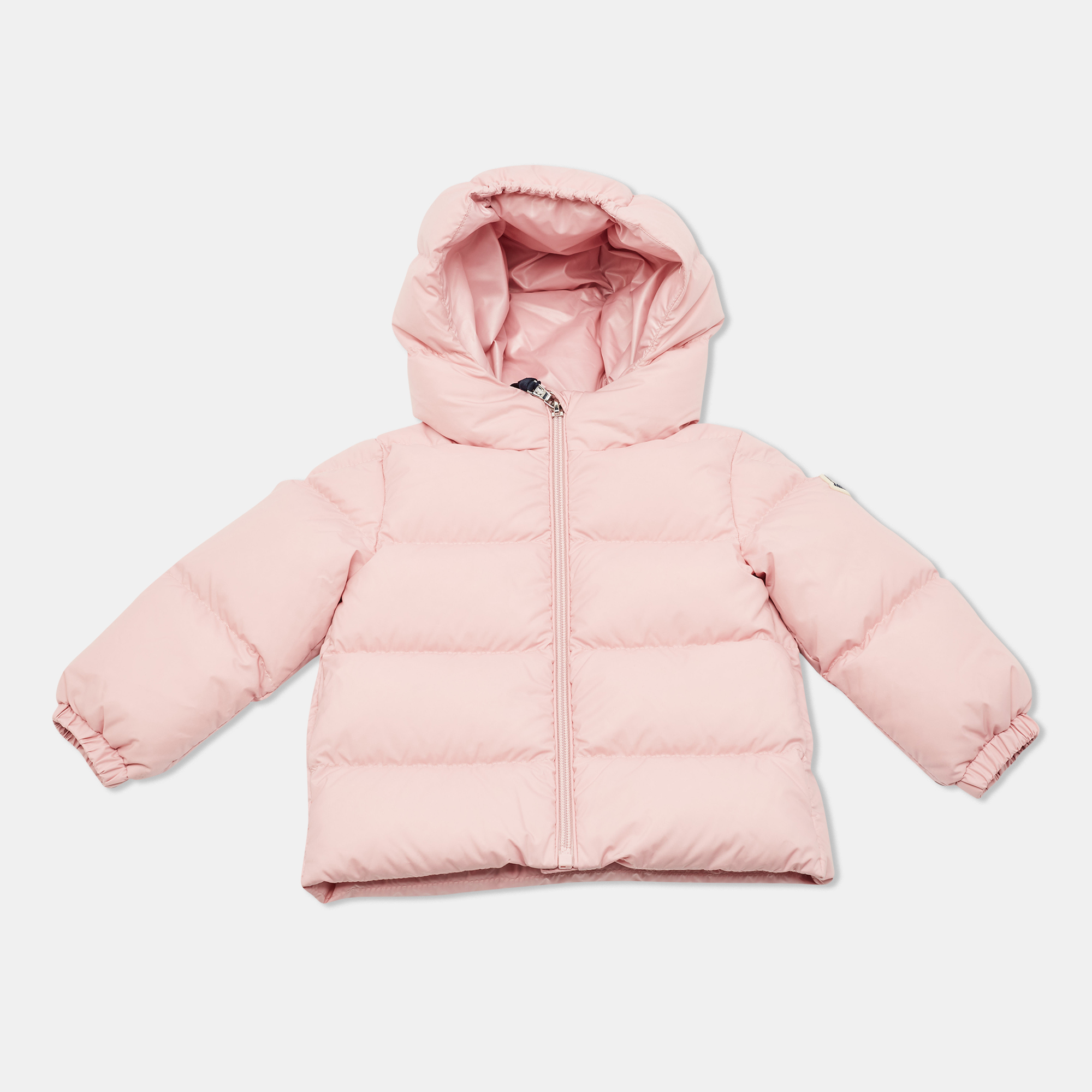 

Moncler Kids Pink Synthetic Sharon Hooded Down Jacket 9/12M