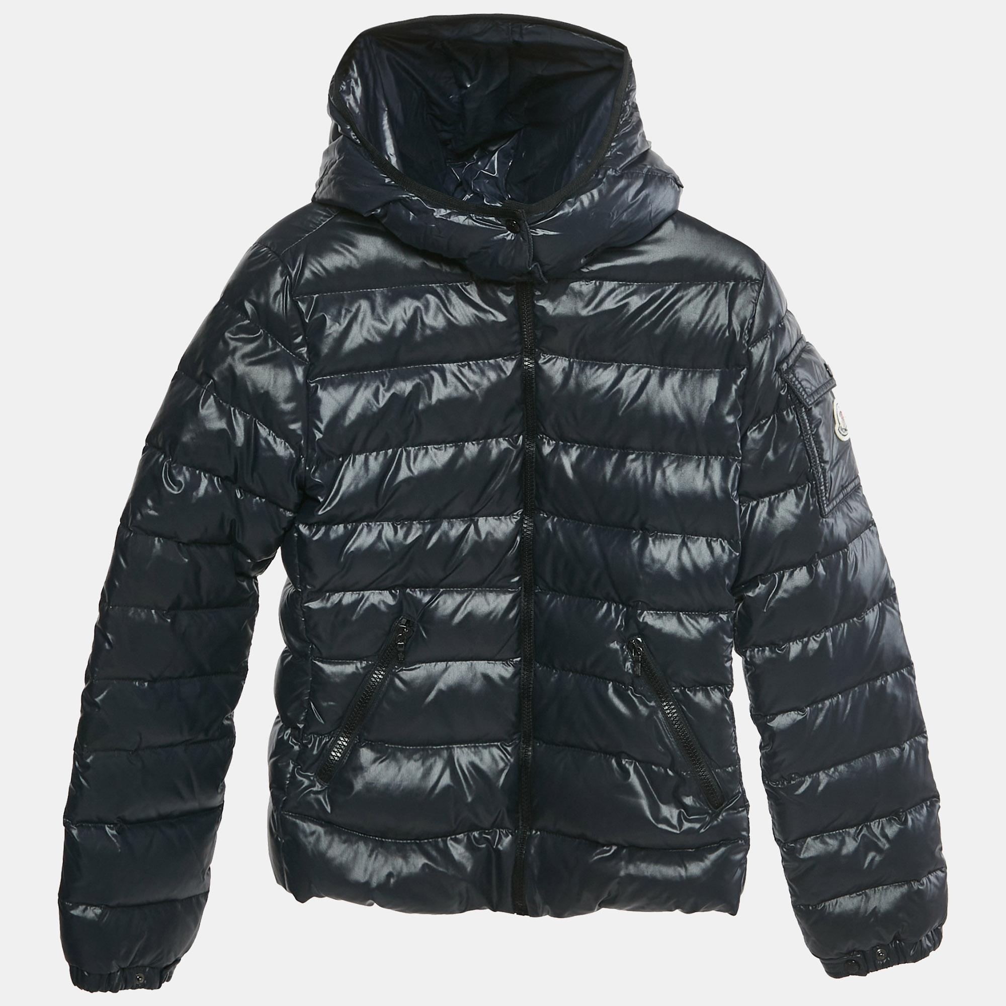 

Moncler Kids Navy Blue Nylon Quilted Detachable Hood Down Jacket 14 Yrs