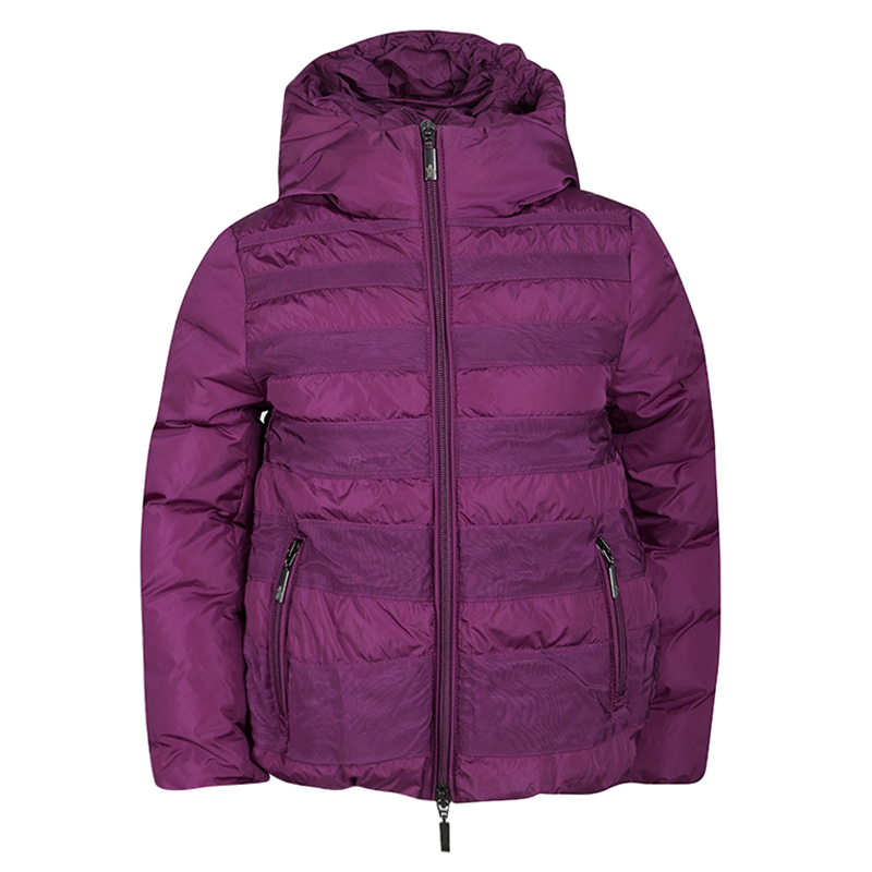Moncler Purple Hooded Zip Front Nylon Down Jacket 8 Yrs Moncler | The ...