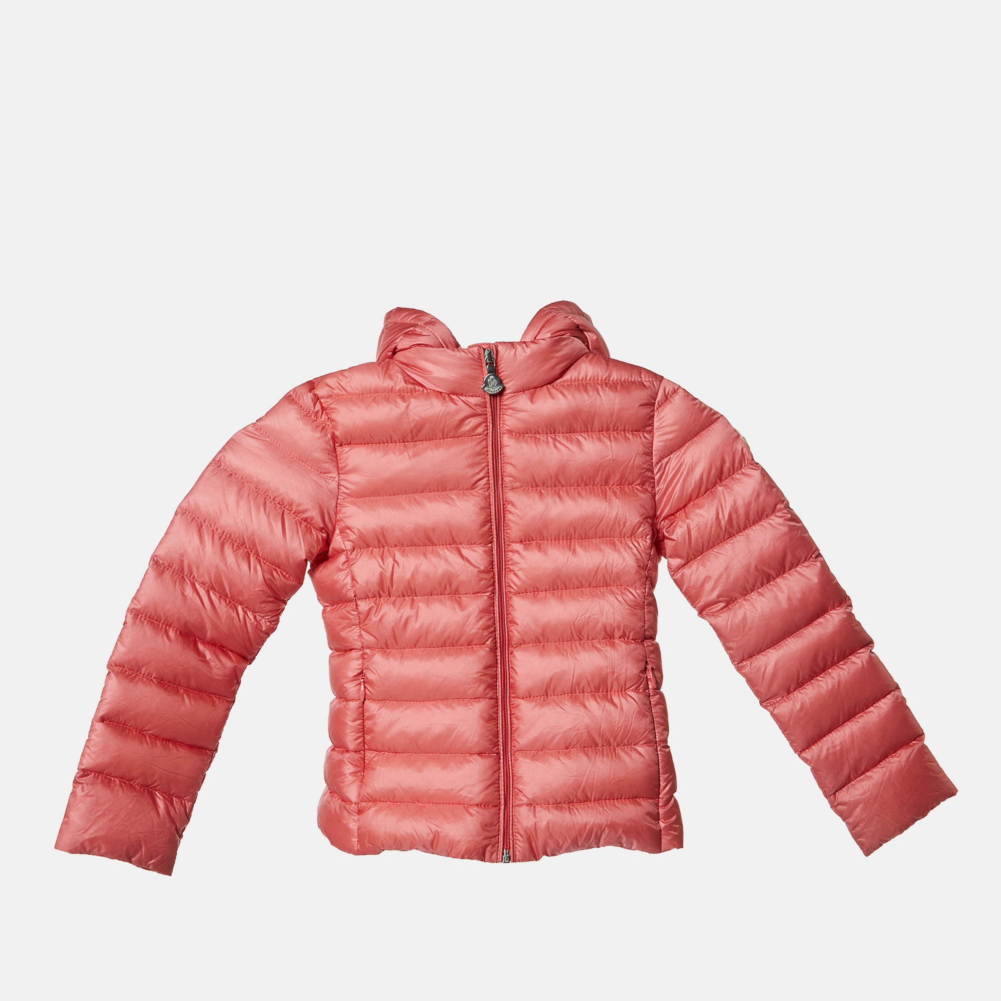 Pre-owned Moncler Pink Nylon New Iraida Padded Jacket 4yrs