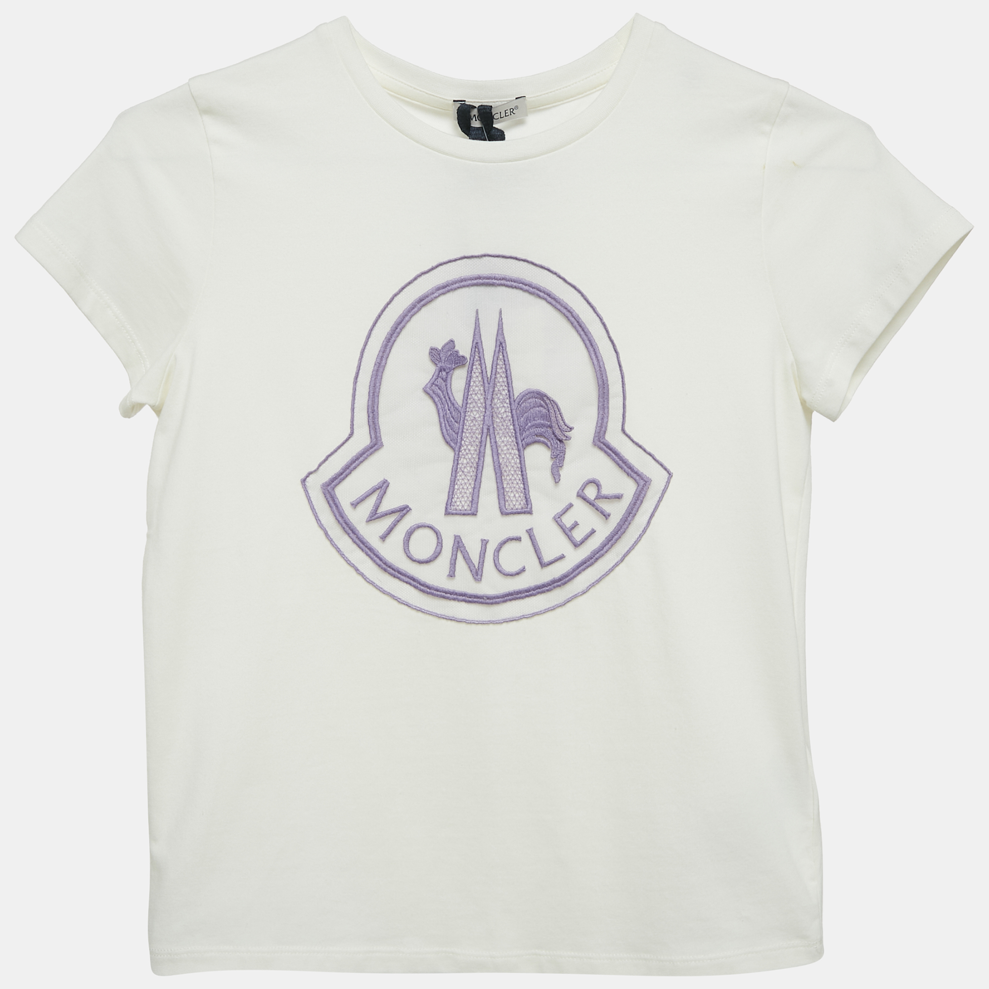 

Moncler White Logo Applique Jersey T-Shirt 10 Yrs