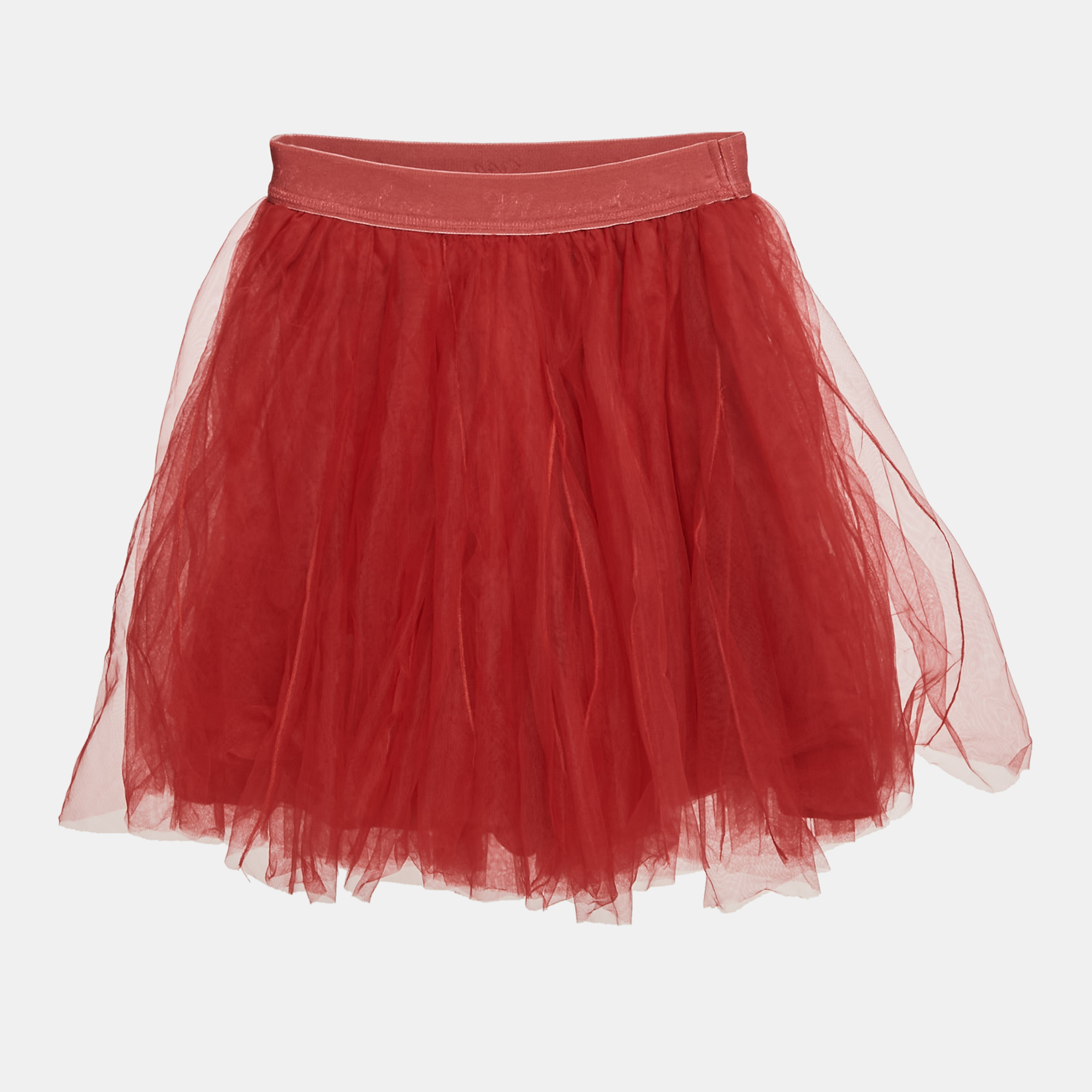 

Monnalisa Kids Red Tulle Flared Mini Skirt