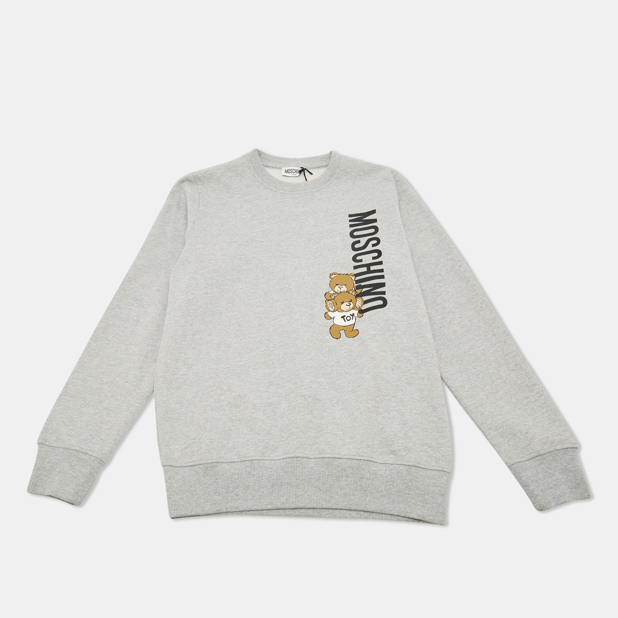 

Moschino Teen Grey Teddy Print Cotton Crewneck Sweatshirt 14 Yrs