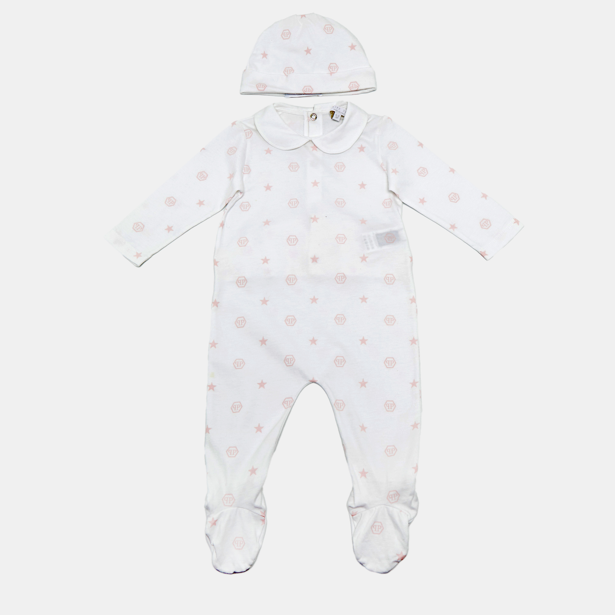 

Philip Plein Baby White Printed Cotton Onesie Set 6-9M