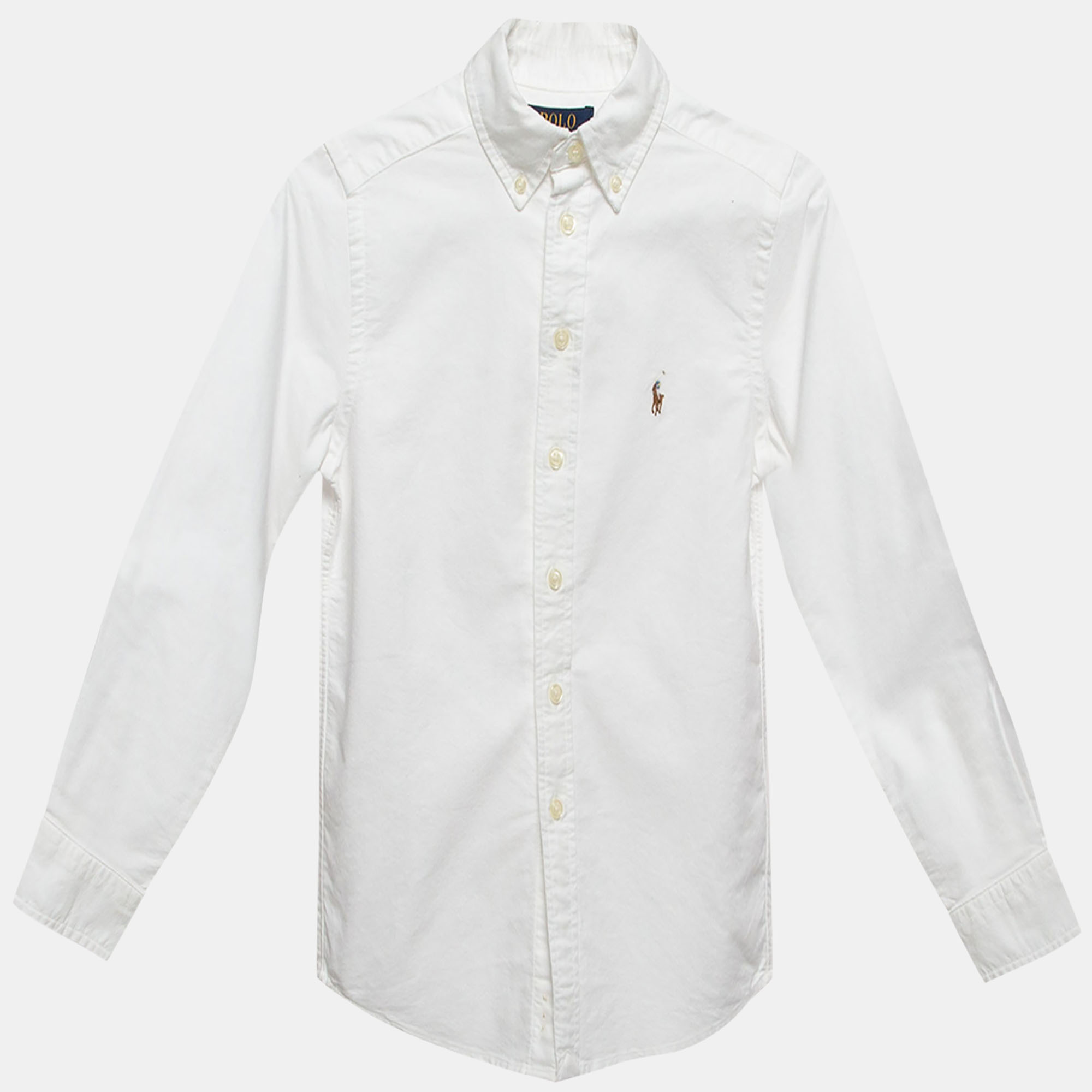 

Polo Ralph Lauren White Cotton Button Front Shirt 6-7 Yrs