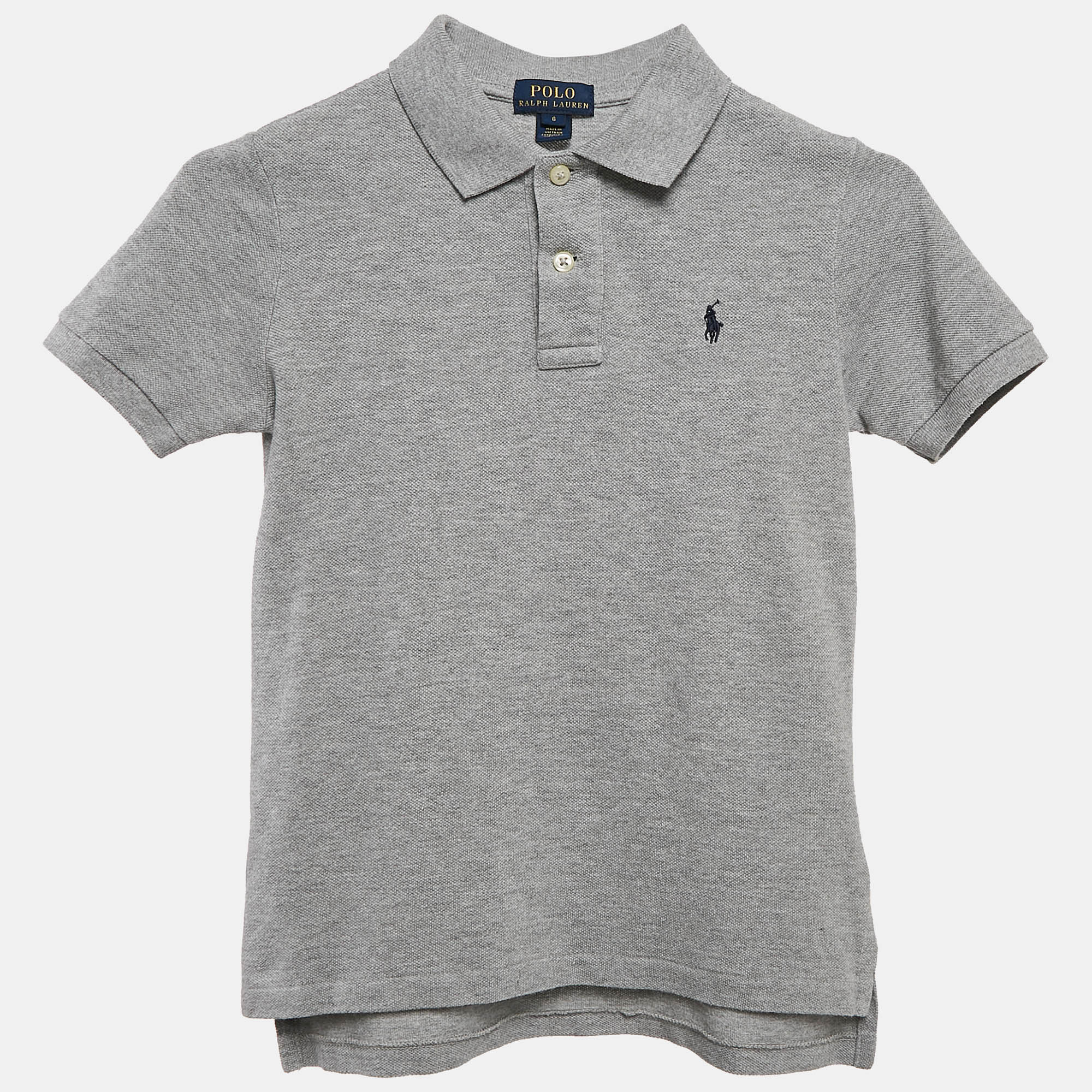 

Polo Ralph Lauren Grey Cotton Pique Polo T-Shirt 6 Yrs