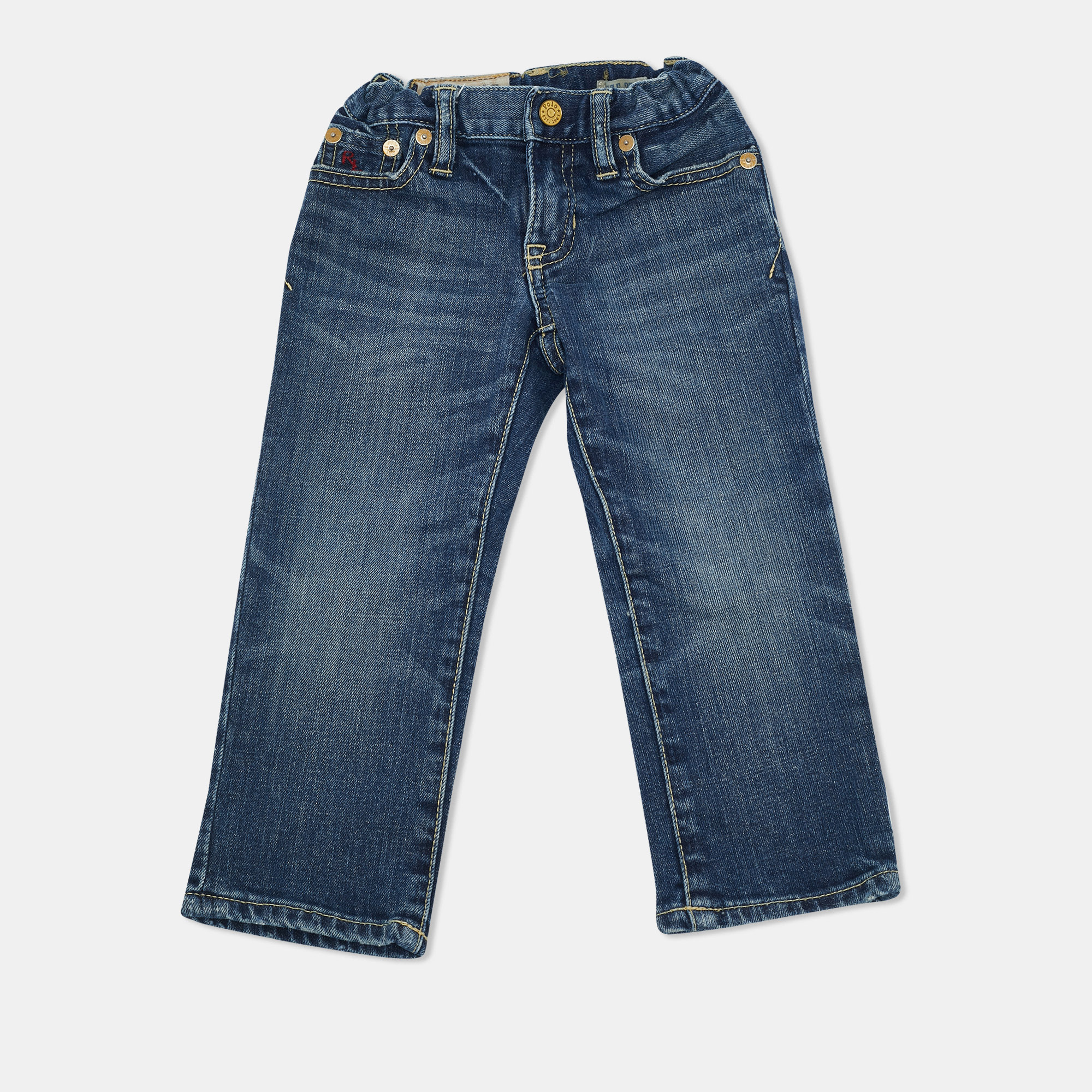 Pre-owned Polo Ralph Lauren Kids Navy Blue Faded Denim Jeans 2 Yrs