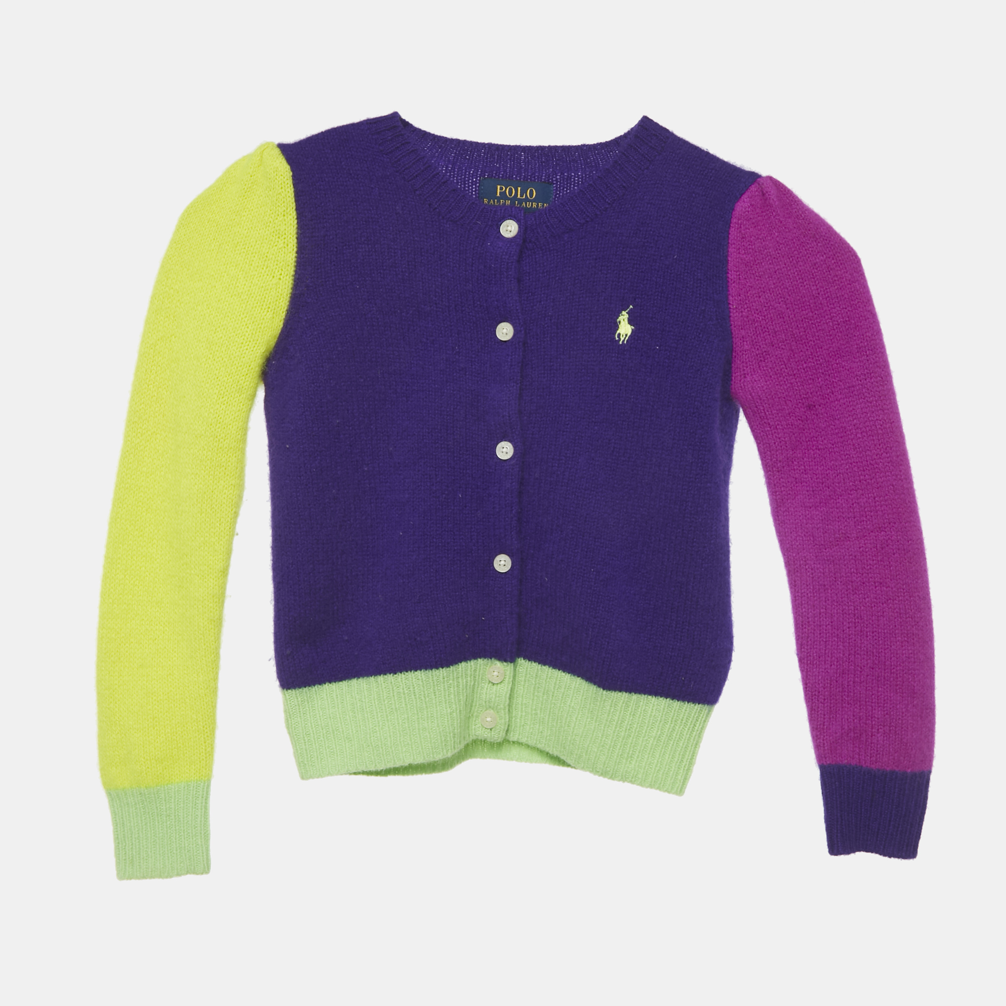 

Polo Ralph Lauren Kids Purple Wool Cardigan 4 Yrs
