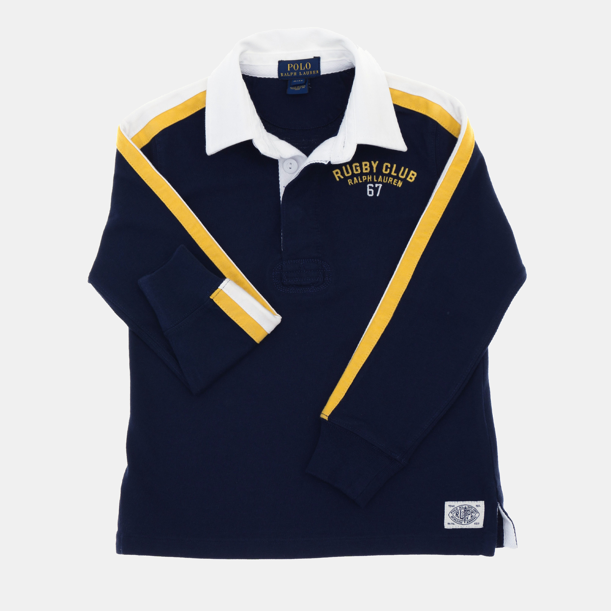 Pre-owned Polo Ralph Lauren Kids Blue Rugby Jersey Polo T-shirt 2yrs